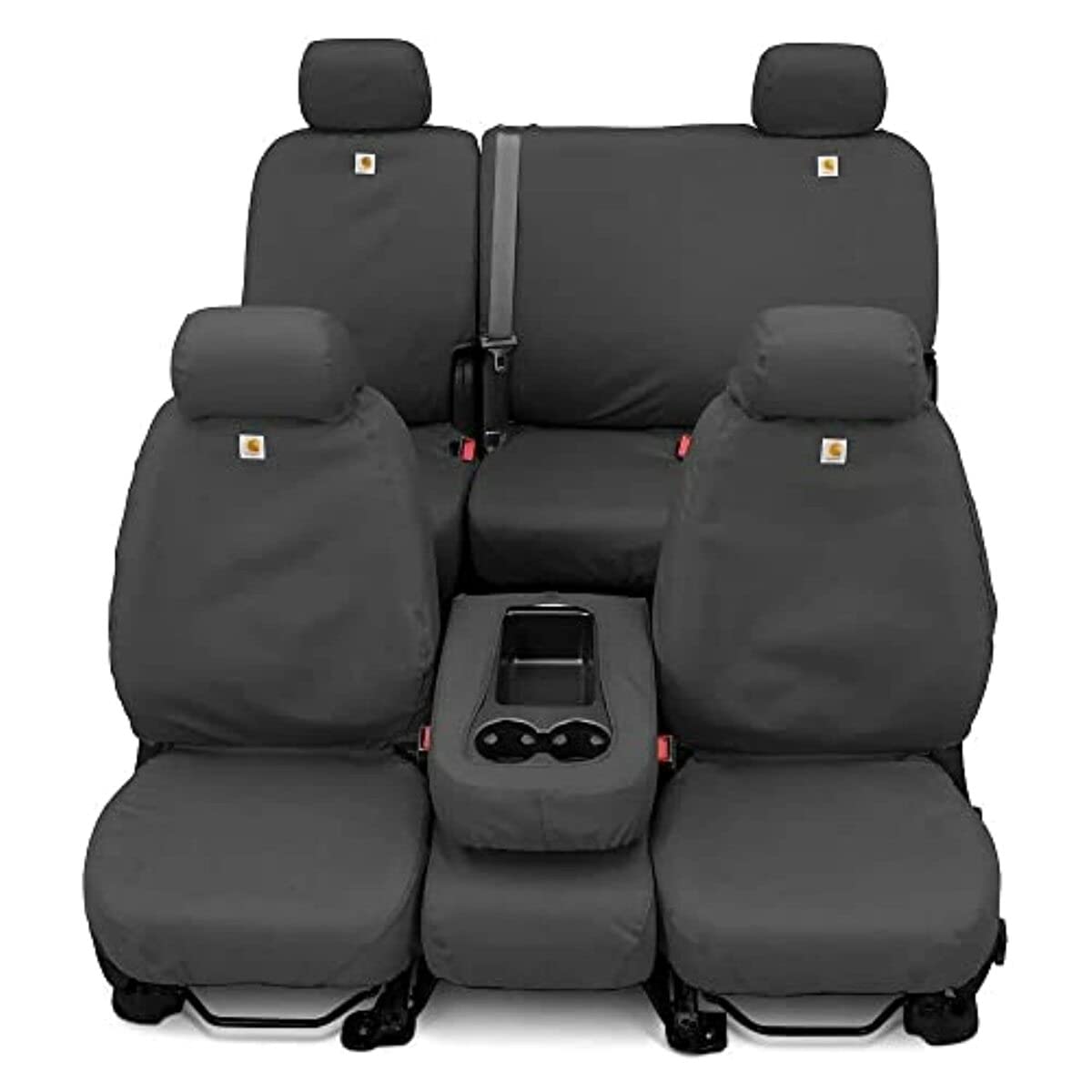 Covercraft Carhartt SeatSaver Custom Seat Covers | 2019-2020 Ford F-150 (excludes Raptor), 2019-2022 F-250/F-350/F-450/F-550 | 1st Row Bucket Seats, Duck Weave Gravel - Image 9
