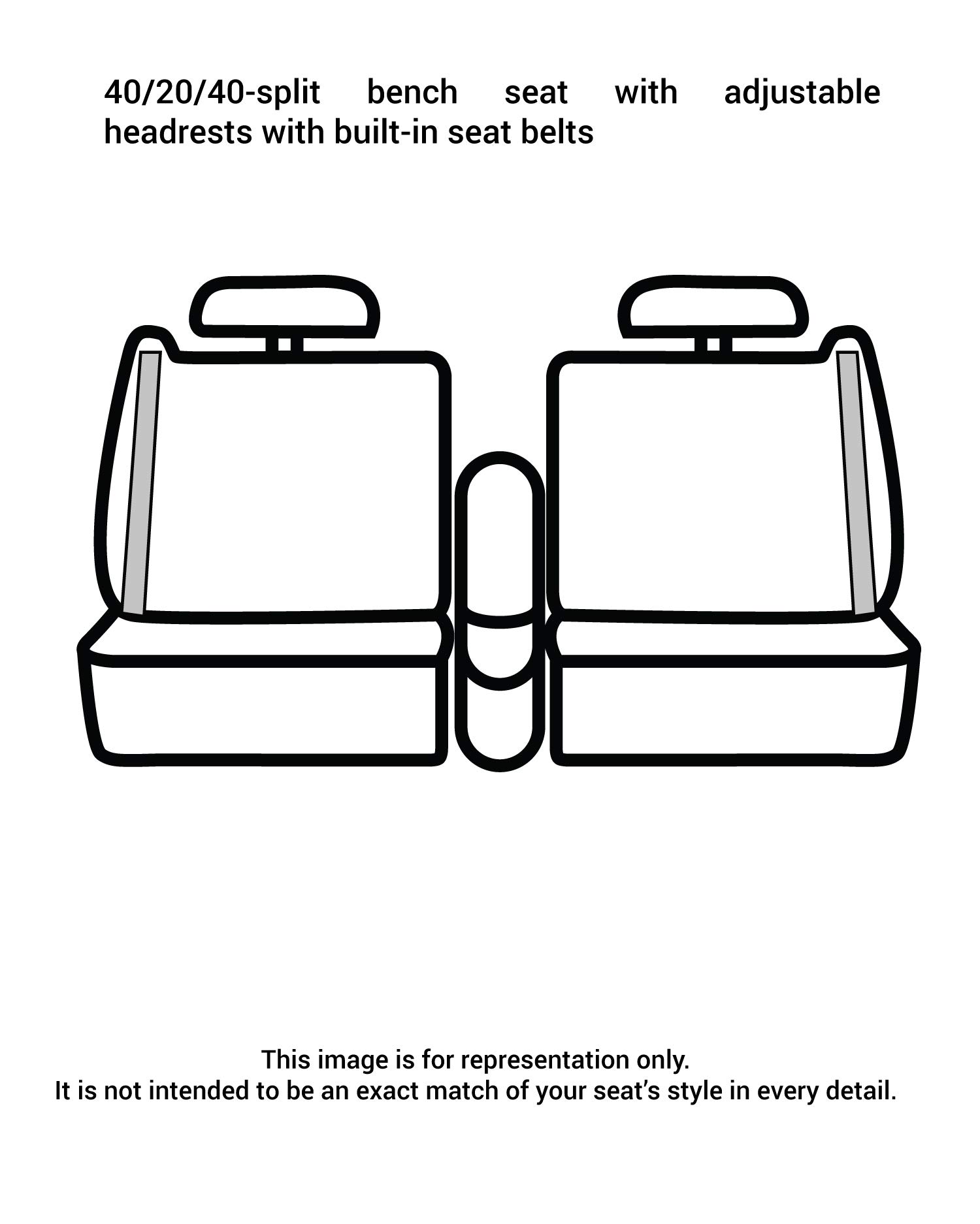 Covercraft Carhartt SeatSaver Custom Seat Covers | Fits 2004-2008 Ford F-150 Extended & Regular Cab | 1st Row 40/40/40 Bench Seat, Duck Weave Brown - Image 2