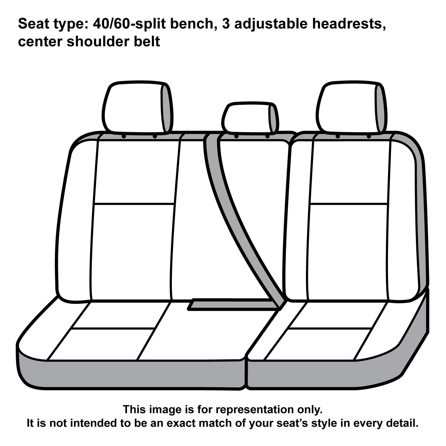 Covercraft Carhartt SeatSaver Custom Seat Covers | Fits 2011-2024 Ram 1500 (19-24 Classic) & 2011-2024 Ram 2500/3500 Crew/Quad Cab | 2nd Row 40/60 Bench Seat, Duck Weave Gravel - Image 3