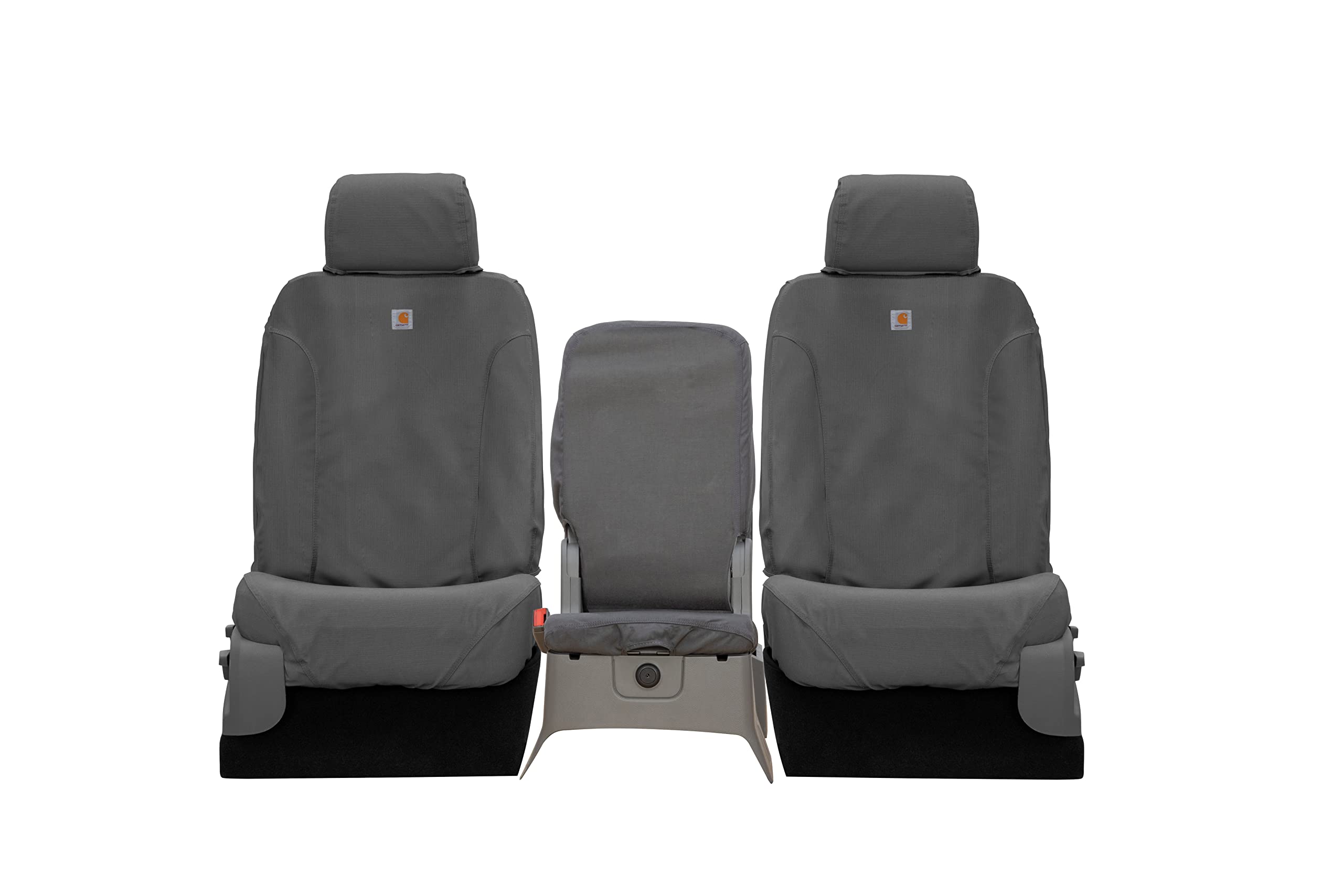 Covercraft Carhartt SeatSaver Custom Seat Covers | Fits 2015-2018 Ford F-150 | 1st Row 40/20/40 Bench Seat, Duck Weave Gravel - Image 3