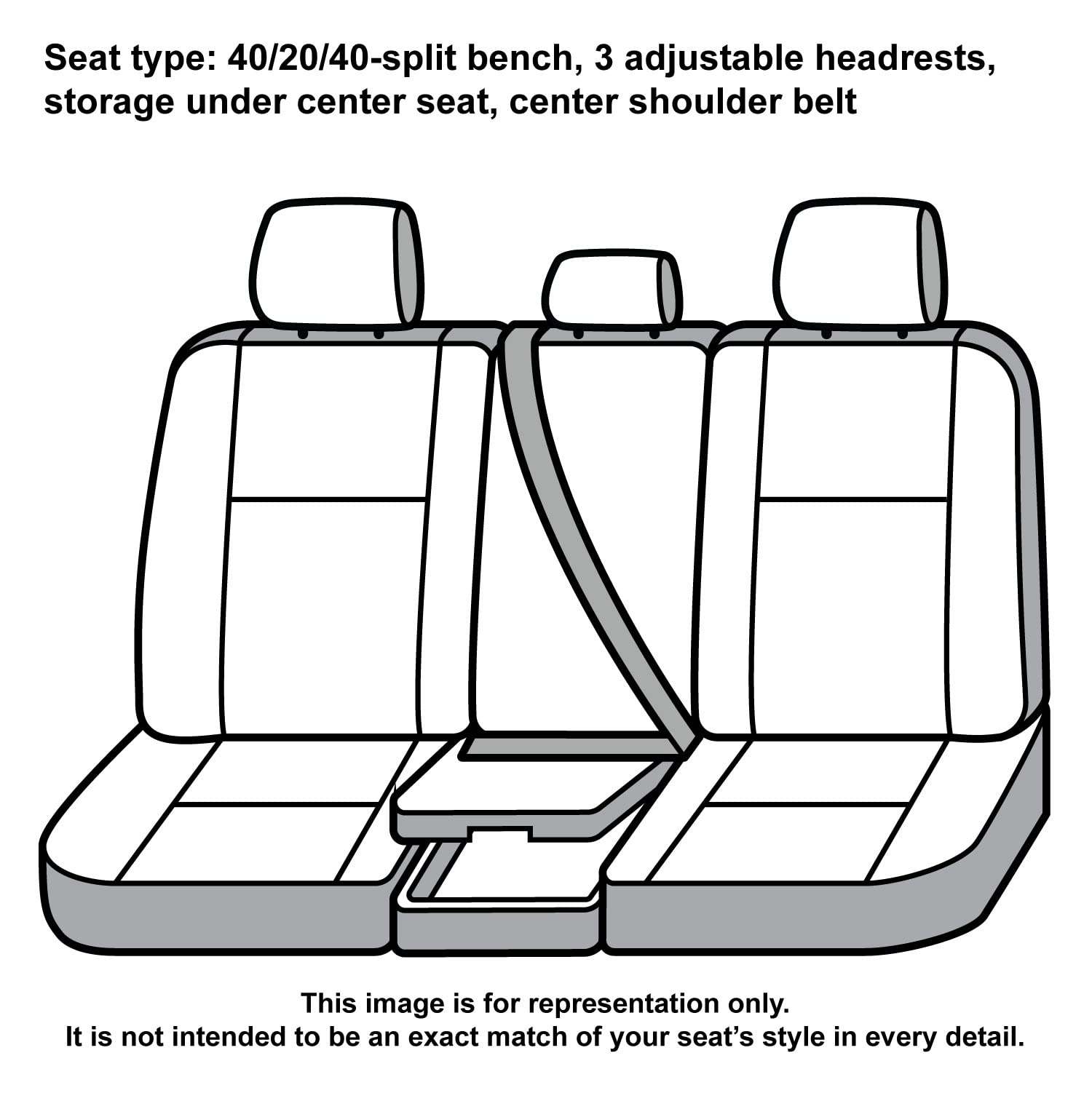 Covercraft Carhartt SeatSaver Custom Seat Covers | Fits 2015-2018 Ford F-150 | 1st Row 40/20/40 Bench Seat, Duck Weave Gravel - Image 7