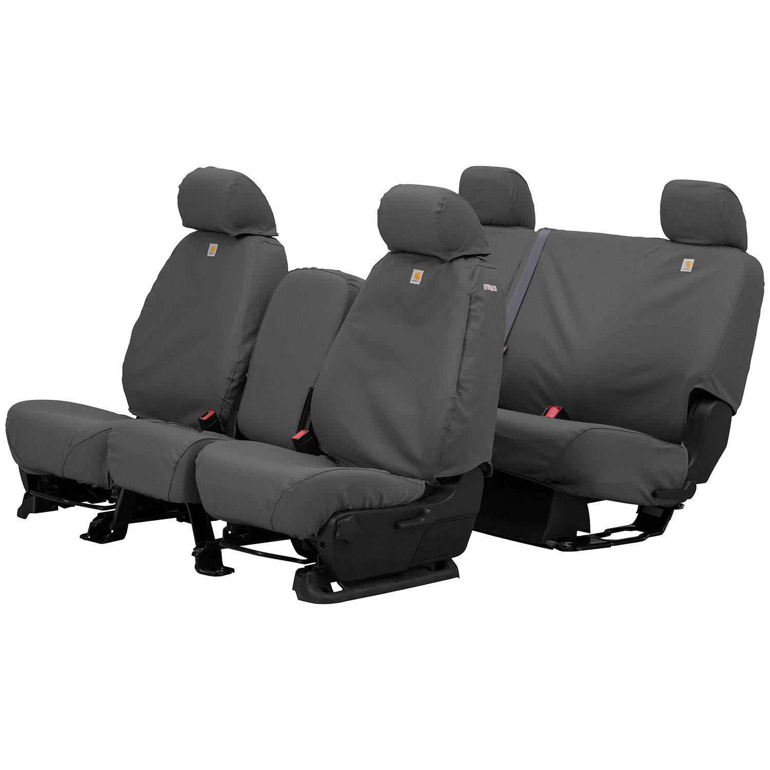 Covercraft Carhartt SeatSaver Custom Seat Covers | Fits 2015-2022 Chevrolet Colorado, 2015-2022 GMC Canyon | 1st Row Bucket Seats, Duck Weave Gravel - Image 2