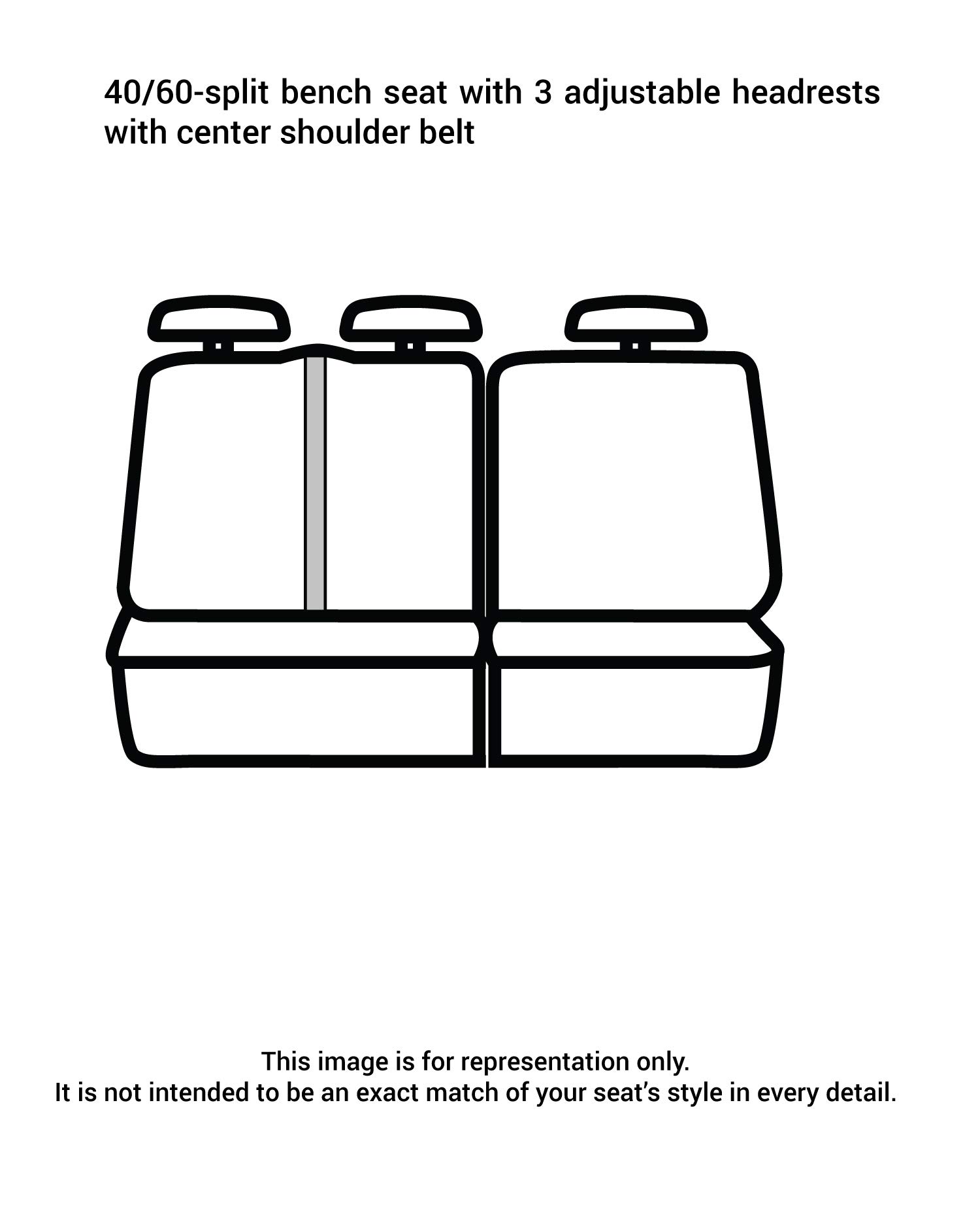 Covercraft Carhartt SeatSaver Custom Seat Covers | Fits 2016-2023 Toyota Tacoma Double Cab | 2nd Row 40/60 Bench Seat, Duck Weave Gravel - Image 2