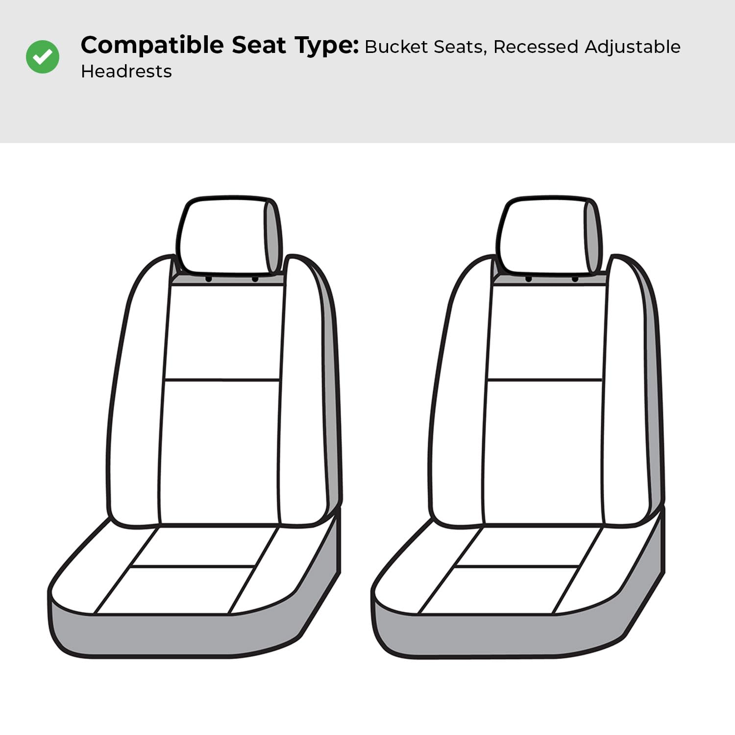 Covercraft Polycotton Custom Seat Covers | Fits 2018-2022 Honda Accord (Includes Hybrid) | 1st Row Bucket Seats, Charcoal - Image 6