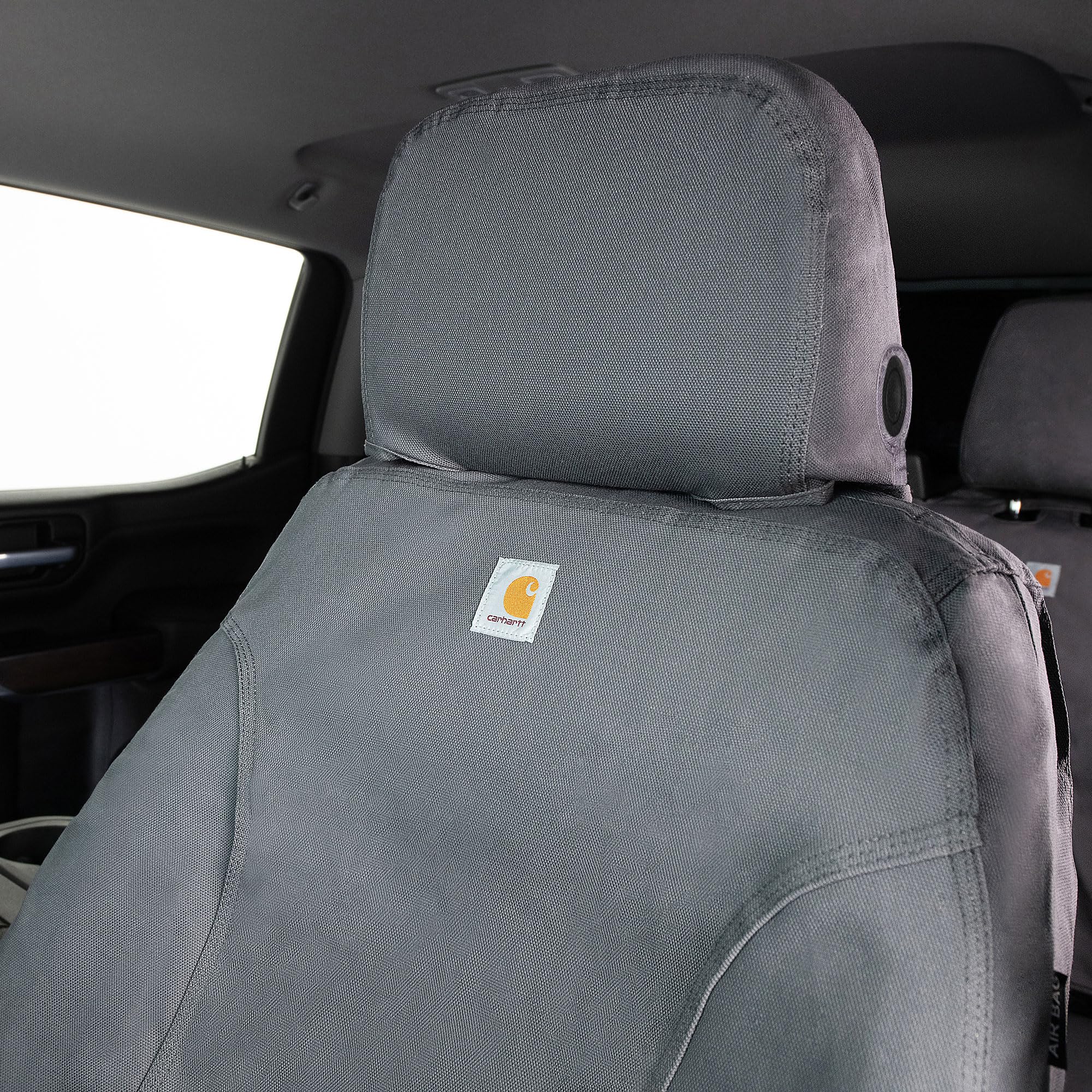 Covercraft Carhartt SeatSaver Custom Seat Covers | Fits 2018-2022 Honda Accord (Includes Hybrid) | 1st Row Bucket Seats, Duck Weave Gravel - Image 3