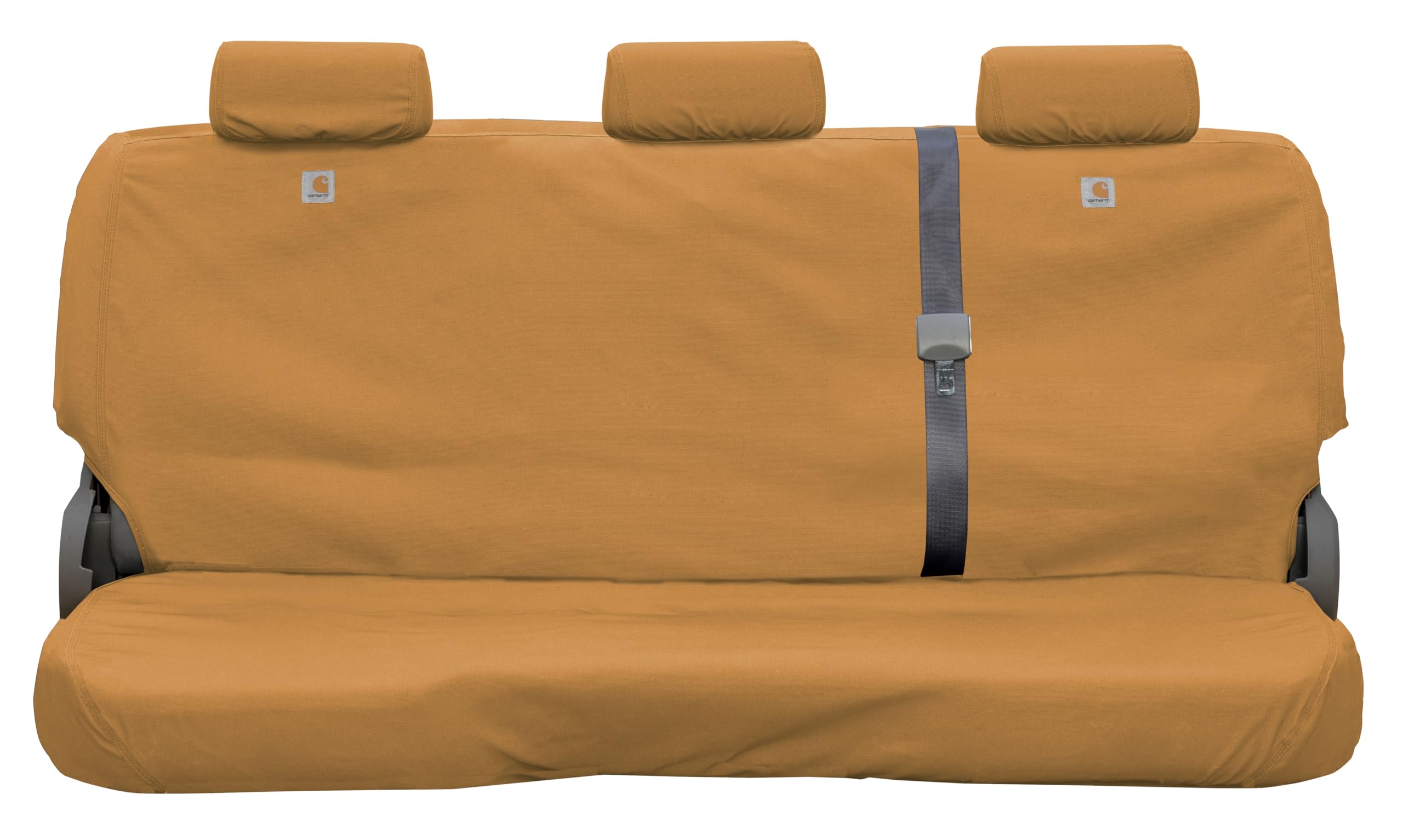 Covercraft Carhartt SeatSaver Custom Seat Covers | Fits 2024-2025 Ford Ranger (Excludes Raptor) | 2nd Row Solid Bench Seat, Duck Weave Brown