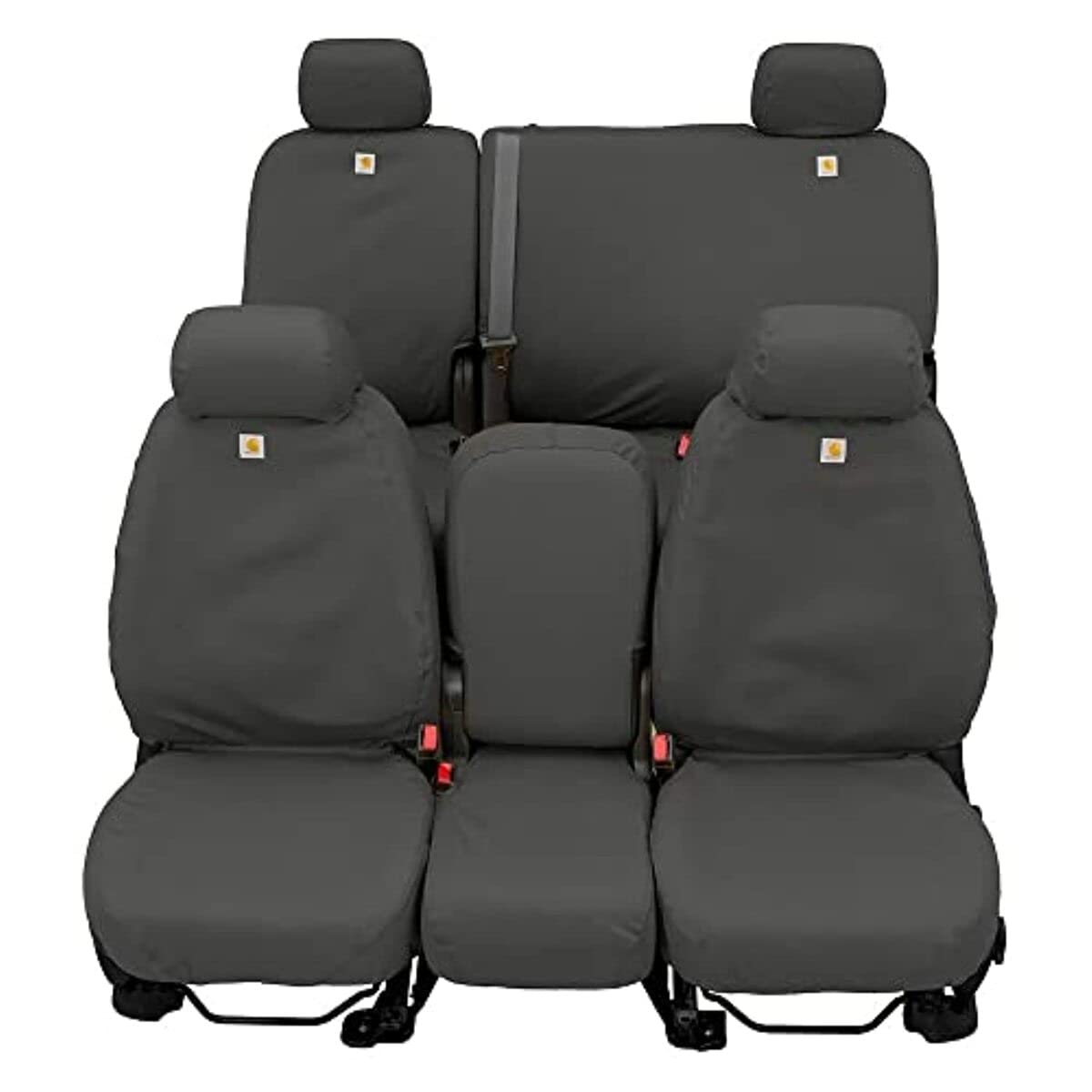 Covercraft Carhartt SeatSaver Custom Seat Covers | Fits Select Cadillac/Chevrolet/GMC Models | 1st Row Bucket Seats, Duck Weave Gravel - Image 6