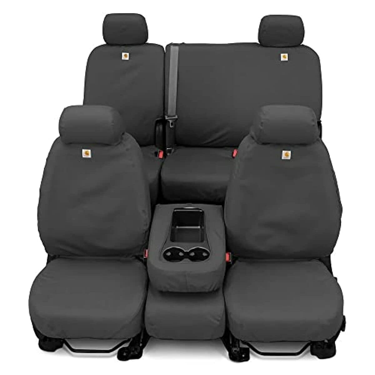 Covercraft Carhartt SeatSaver Custom Seat Covers | Fits Select Cadillac/Chevrolet/GMC Models | 1st Row Bucket Seats, Duck Weave Gravel - Image 9