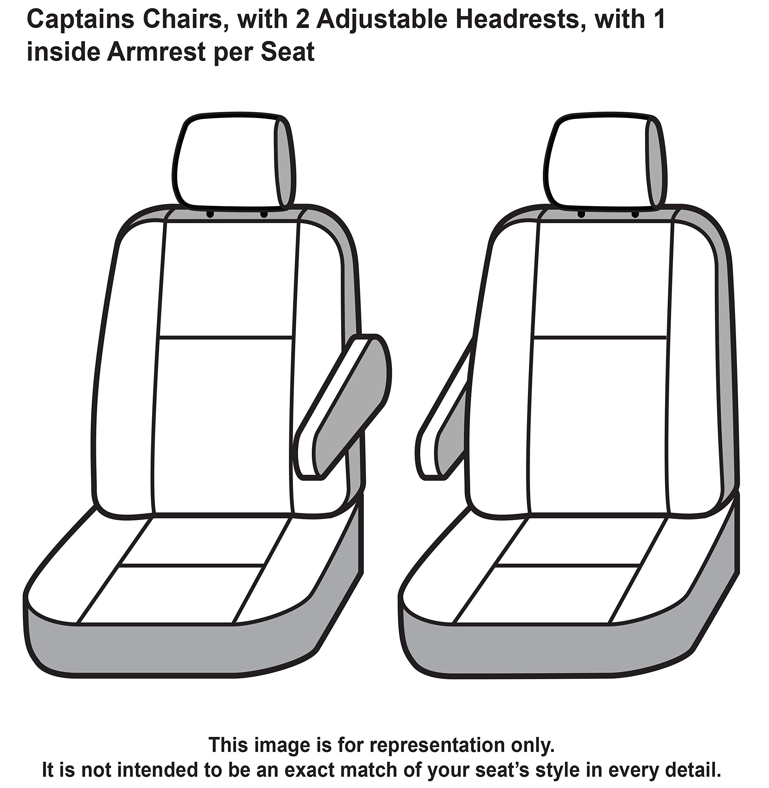 Covercraft Carhartt Super Dux SeatSaver Custom Seat Covers | Fits 2016-2018 Mercedes-Benz Sprinter 2500/3500 | 1st Row Bucket Seats, Super Dux Black - Image 3