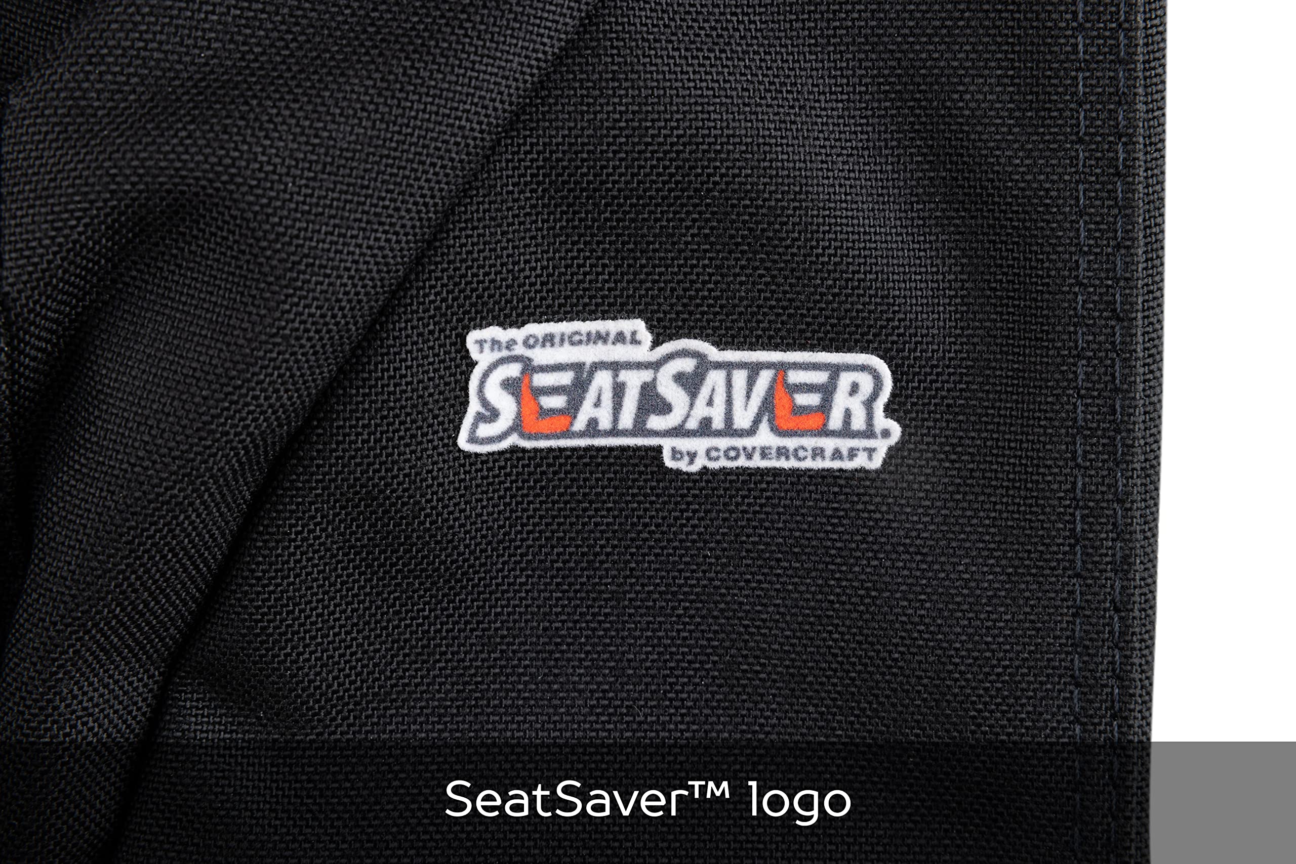 Covercraft Carhartt Super Dux SeatSaver Custom Seat Covers | Fits 2019-2025 Silverado/Sierra 1500/2500/3500 Crew Cab & Double Cab | 2nd Row 60/40 Bench Seat, Super Dux Black - Image 6