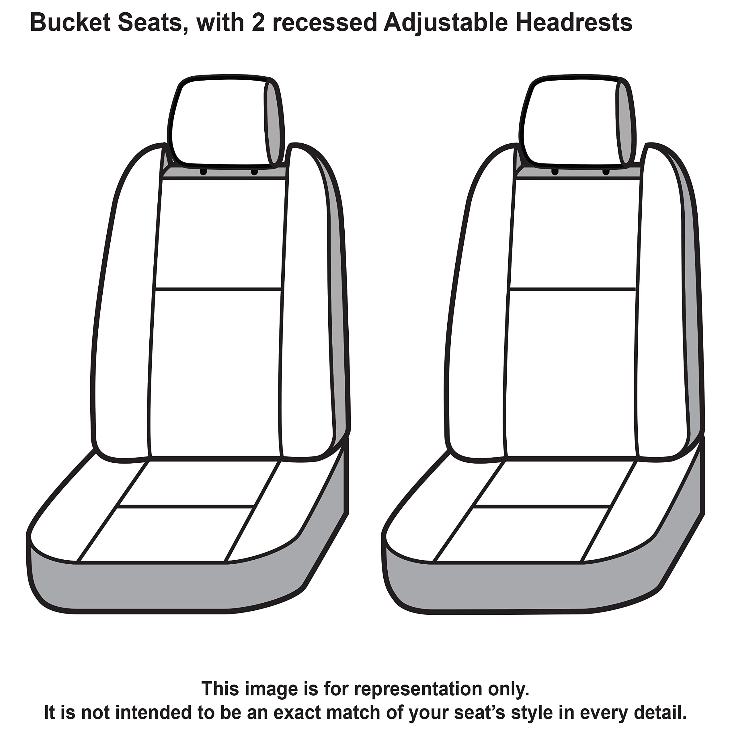 Covercraft Carhartt Super Dux SeatSaver Custom Seat Covers | Fits 2005-2015 Toyota Tacoma | 1st Row Sport Bucket Seats, Super Dux Black - Image 3