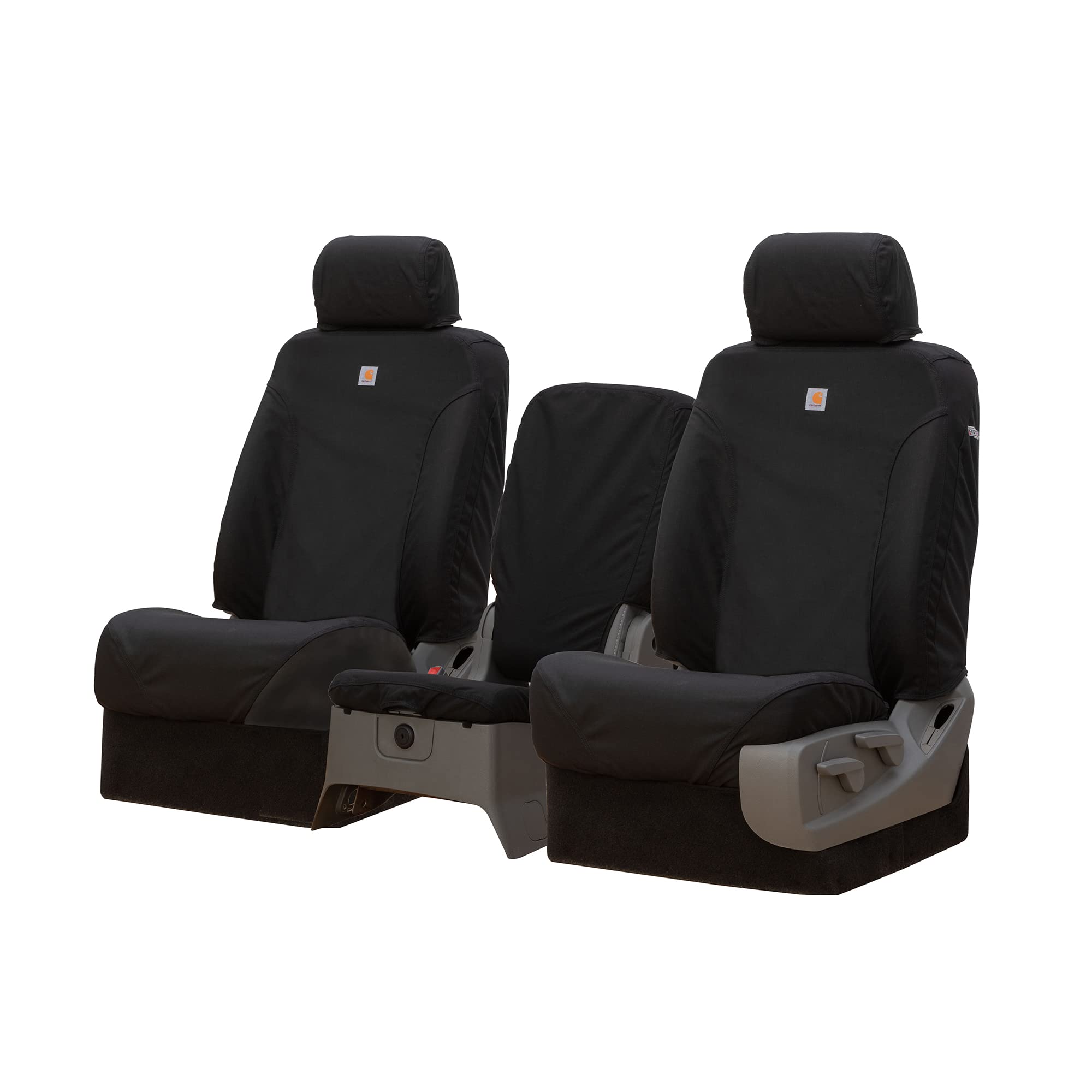 Covercraft Carhartt Super Dux SeatSaver Custom Seat Covers for 2019-2026 Chevrolet Silverado/GMC Sierra 1500, 2020-2026 2500/3500-1st Row 40/20/40 Bench Seat, Super Dux Black - Image 3