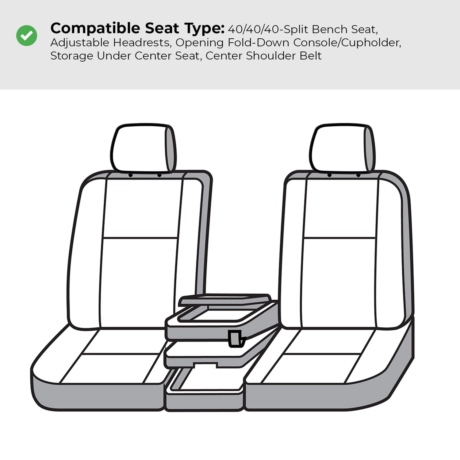 Covercraft Carhartt Super Dux SeatSaver Custom Seat Covers for 2019-2026 Chevrolet Silverado/GMC Sierra 1500, 2020-2026 2500/3500-1st Row 40/20/40 Bench Seat, Super Dux Black - Image 9