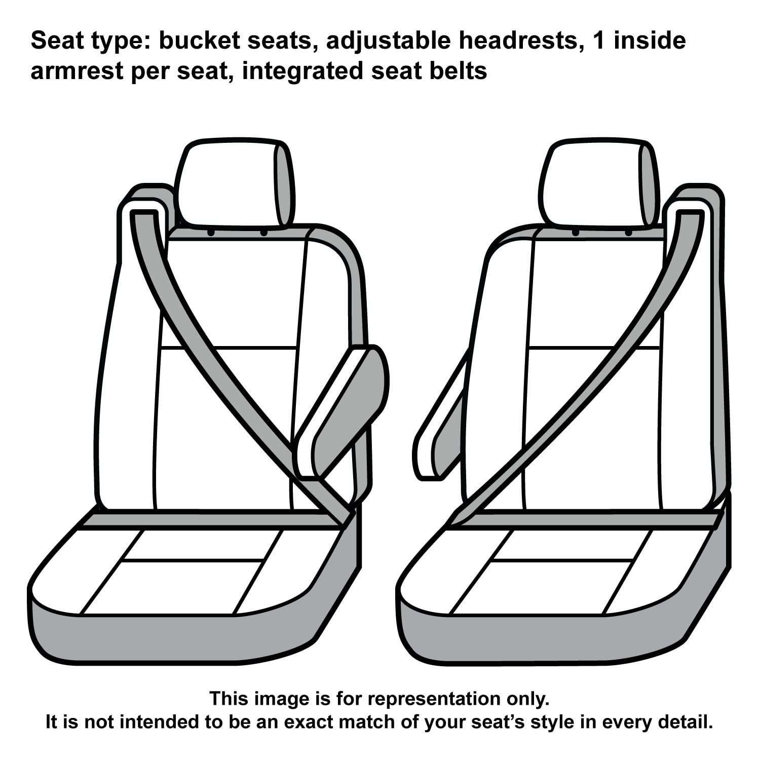 Covercraft Carhartt Super Dux SeatSaver Custom Seat Covers | Fits 2003-2007 Silverado/Sierra 2003-2005 Suburban/Tahoe/Yukon/Yukon XL | 1st Row Bucket Seats, Super Dux Black - Image 3