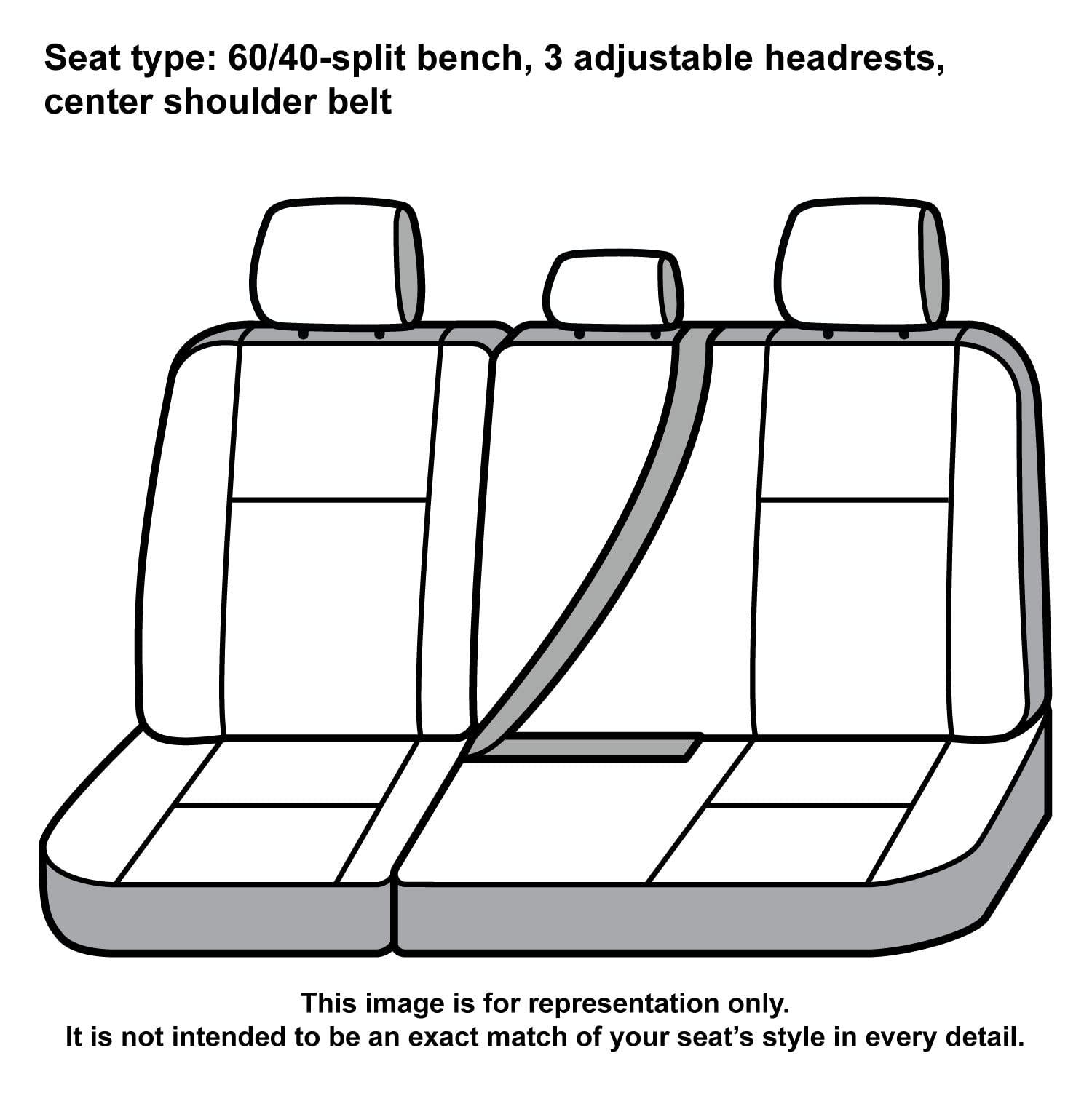 Covercraft Carhartt Super Dux SeatSaver Custom Seat Covers | Fits 2015-2018 Ford F-150 Crew Cab | 2nd Row 60/40 Bench Seat, Super Dux Black - Image 2
