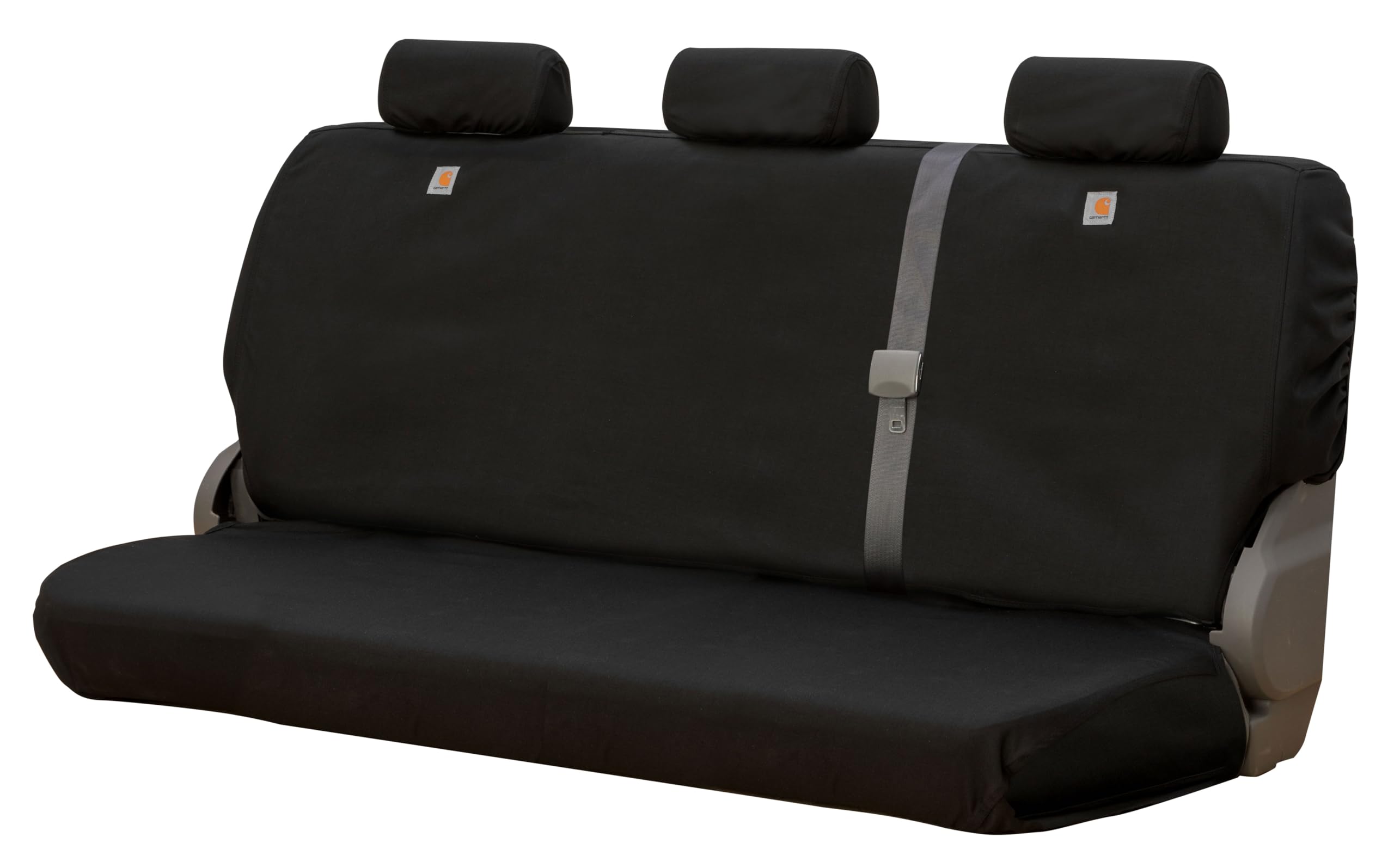 Covercraft Carhartt Super Dux SeatSaver Custom Seat Covers | Fits 2024-2025 Ford Ranger (Excludes Raptor) | 2nd Row Solid Bench Seat, Super Dux Black