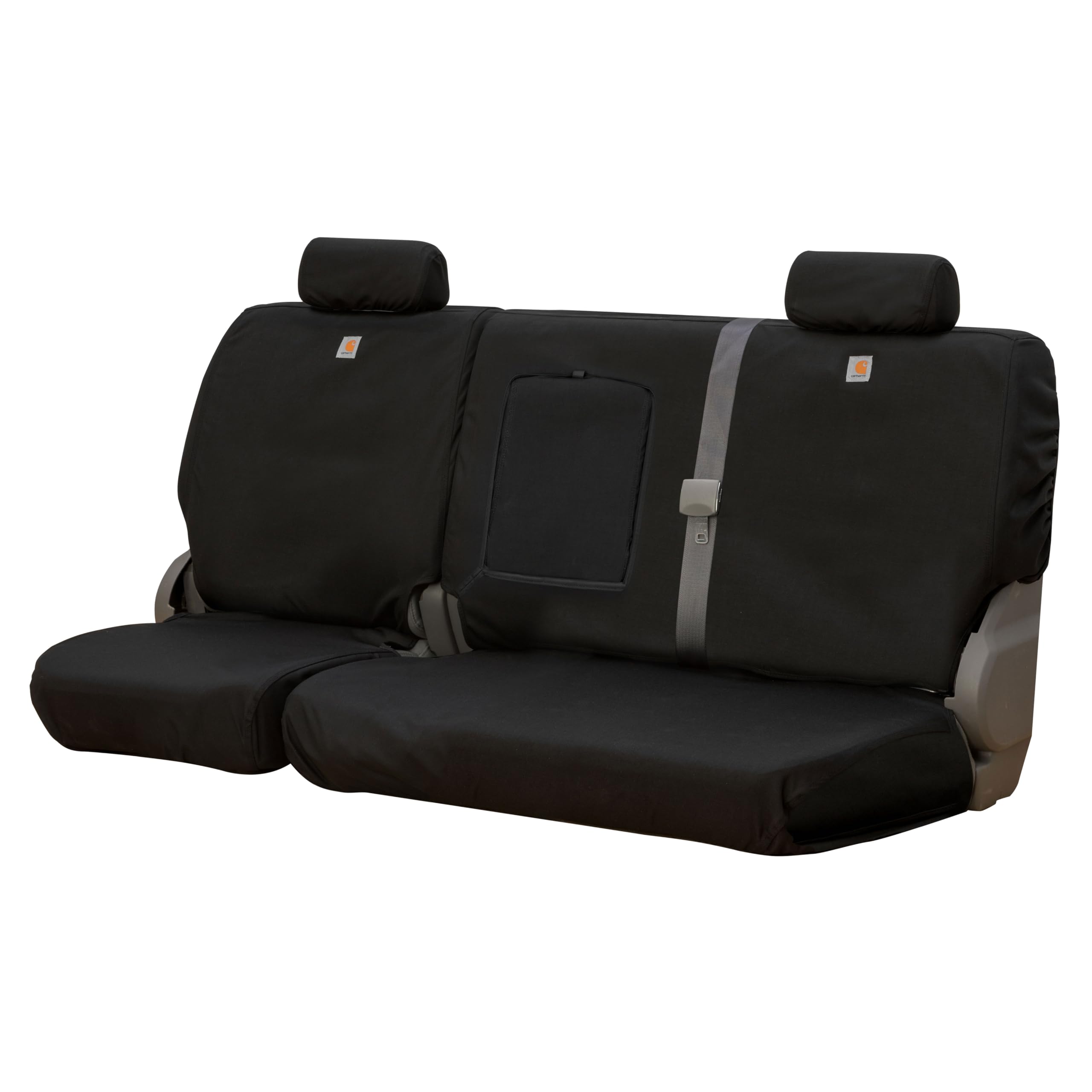Covercraft Carhartt Super Dux SeatSaver Custom Seat Covers | Fits 2022-2025 Nissan Pathfinder | 2nd Row 60/40 Bench Seat, Super Dux Black - Image 3
