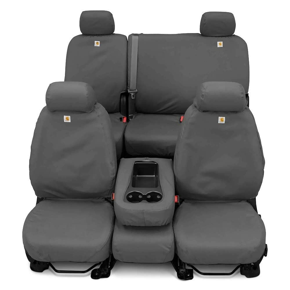 Covercraft Endura Waterproof SeatSaver Custom Seat Covers | Fits 2011-2024 Ram 1500 (19-24 Classic) & 2011-2024 Ram 2500/3500 Crew/Quad Cab | 2nd Row Solid Bench Seat, Grey - Image 7