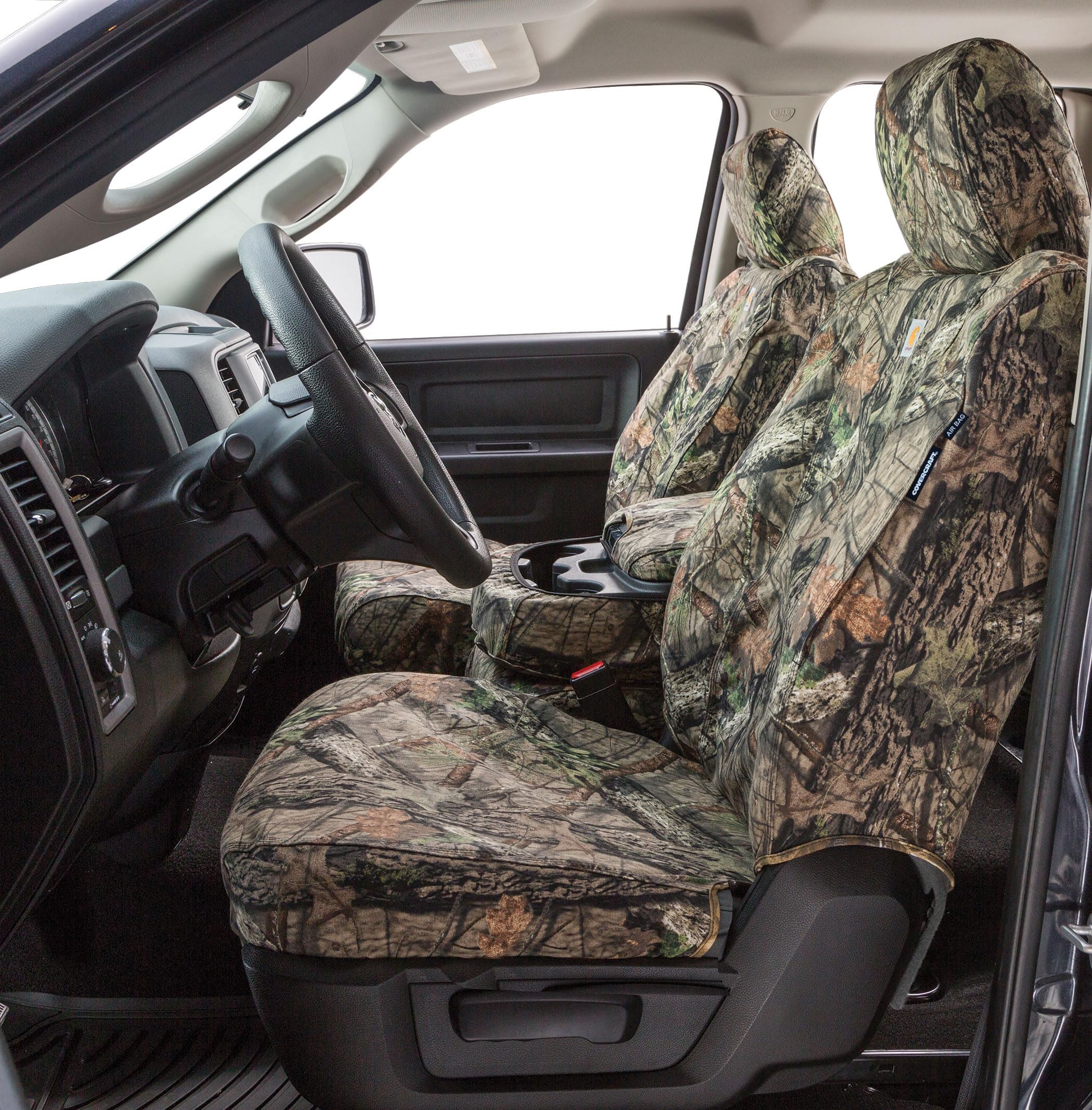 Covercraft Mossy Oak Camo Carhartt SeatSaver Custom Seat Covers | Fits 2022-2025 Nissan Pathfinder | 2nd Row 60/40 Bench Seat, Break-Up Country - Image 3