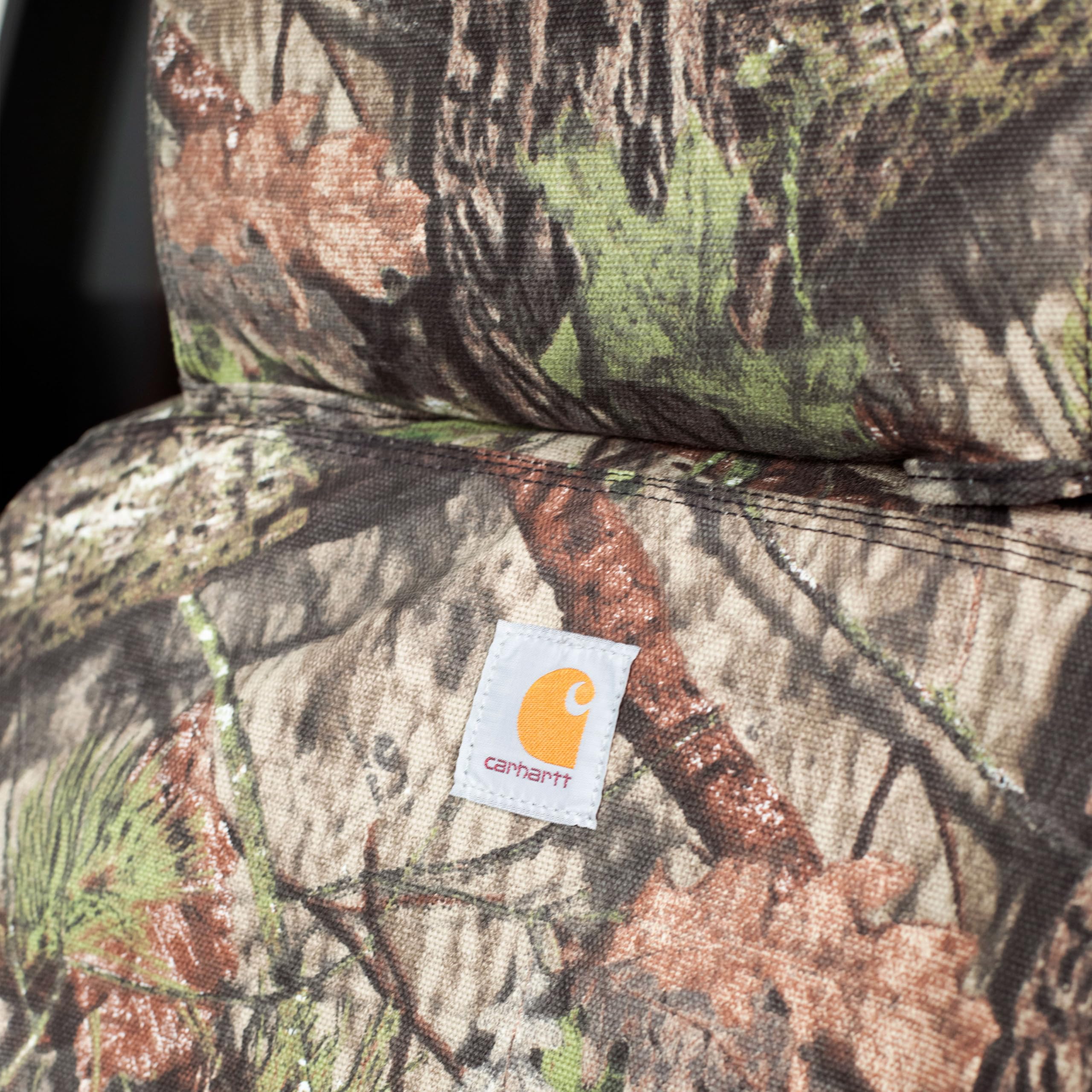 Covercraft Mossy Oak Camo Carhartt SeatSaver Custom Seat Covers | Fits 2022-2025 Nissan Pathfinder | 2nd Row 60/40 Bench Seat, Break-Up Country - Image 4