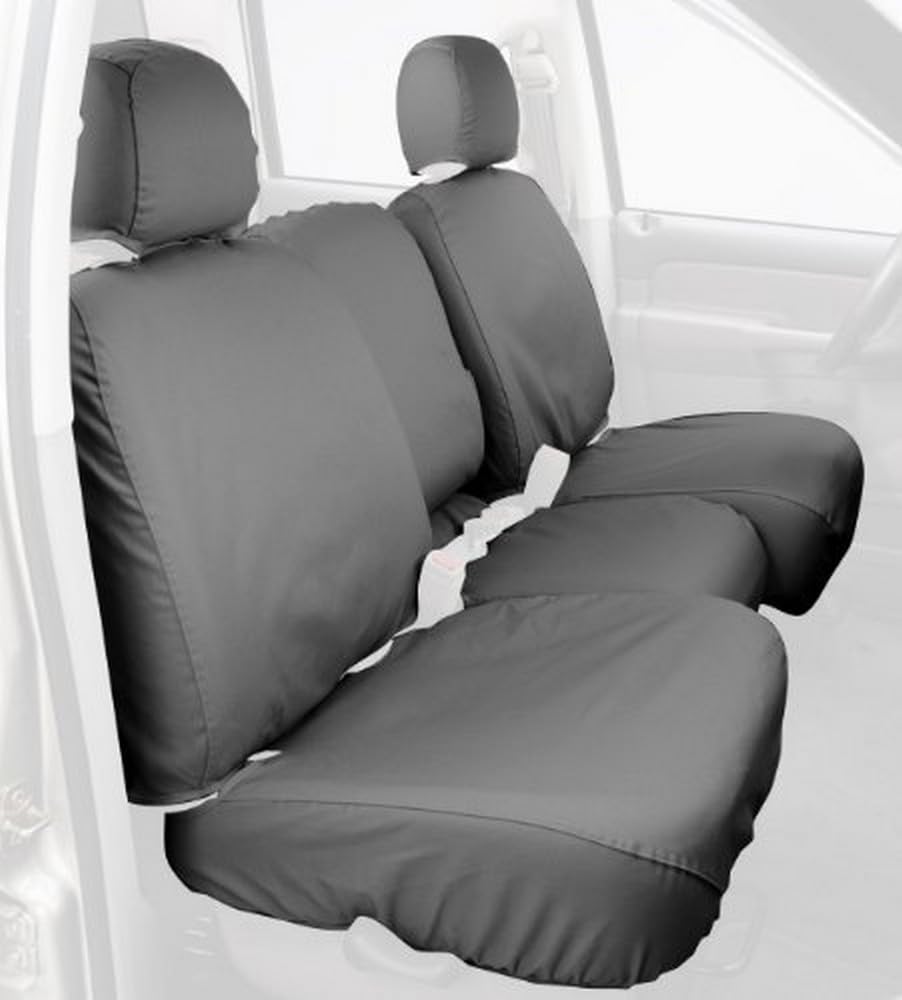 Covercraft Polycotton Custom Seat Covers | Fits 2001-2006 Ford F-250/F-350 | 1st Row 40/20/40 Bench Seat, Tan