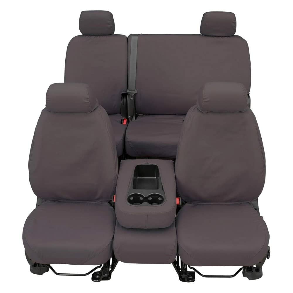 Covercraft Polycotton Custom Seat Covers | Fits 2011-2024 Ram 1500 (19-24 Classic) & 2011-2024 Ram 2500/3500 Crew/Quad Cab | 2nd Row Solid Bench Seat, Grey - Image 7