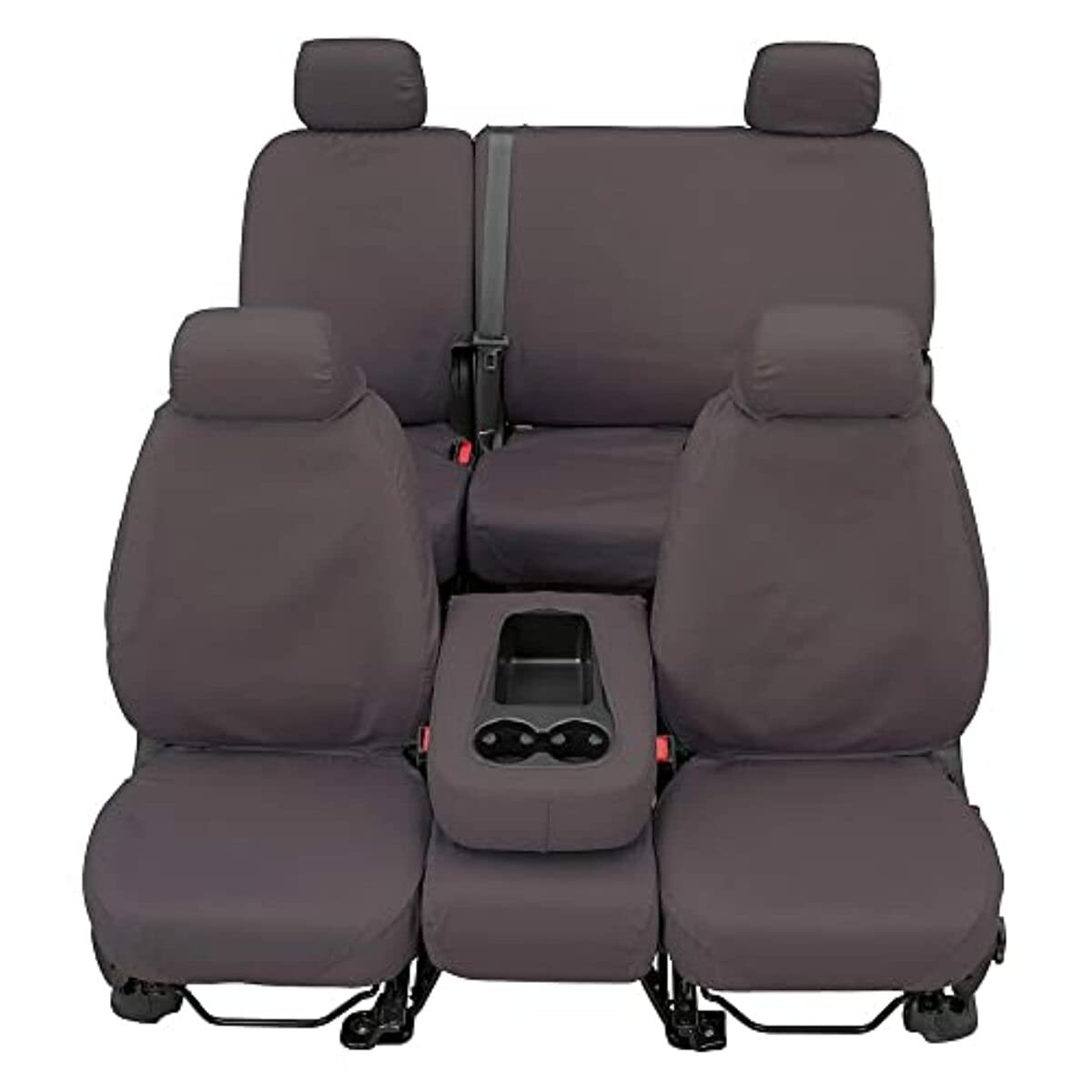 Covercraft Polycotton Custom Seat Covers | Fits 2011-2024 Ram 1500 (19-24 Classic) & 2011-2024 Ram 2500/3500 Crew/Quad Cab | 2nd Row Solid Bench Seat, Grey - Image 9