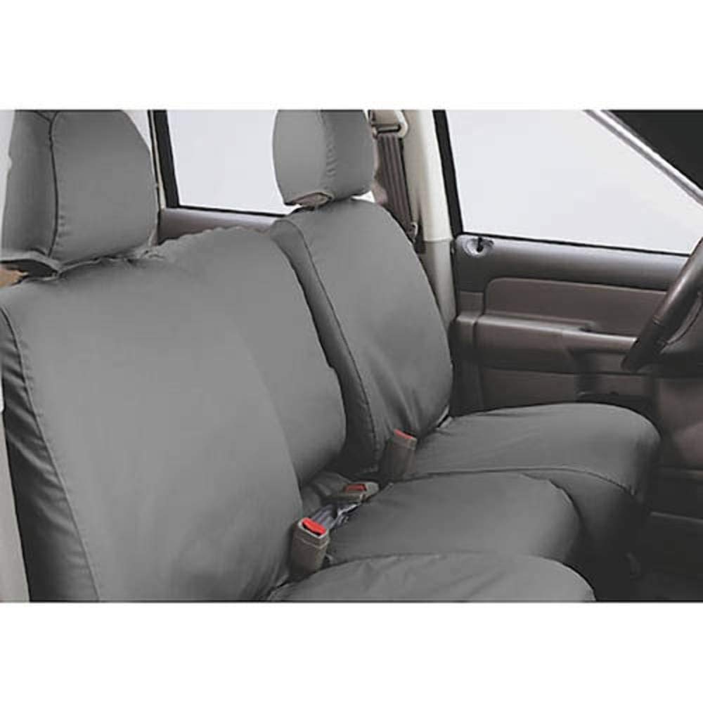 Covercraft Polycotton Custom Seat Covers | Fits 2014-2016 Chevrolet Silverado/GMC Sierra 1500, 2015-2016 Silverado/Sierra 2500/3500 | 1st Row 40/20/40 Bench Seat, Grey