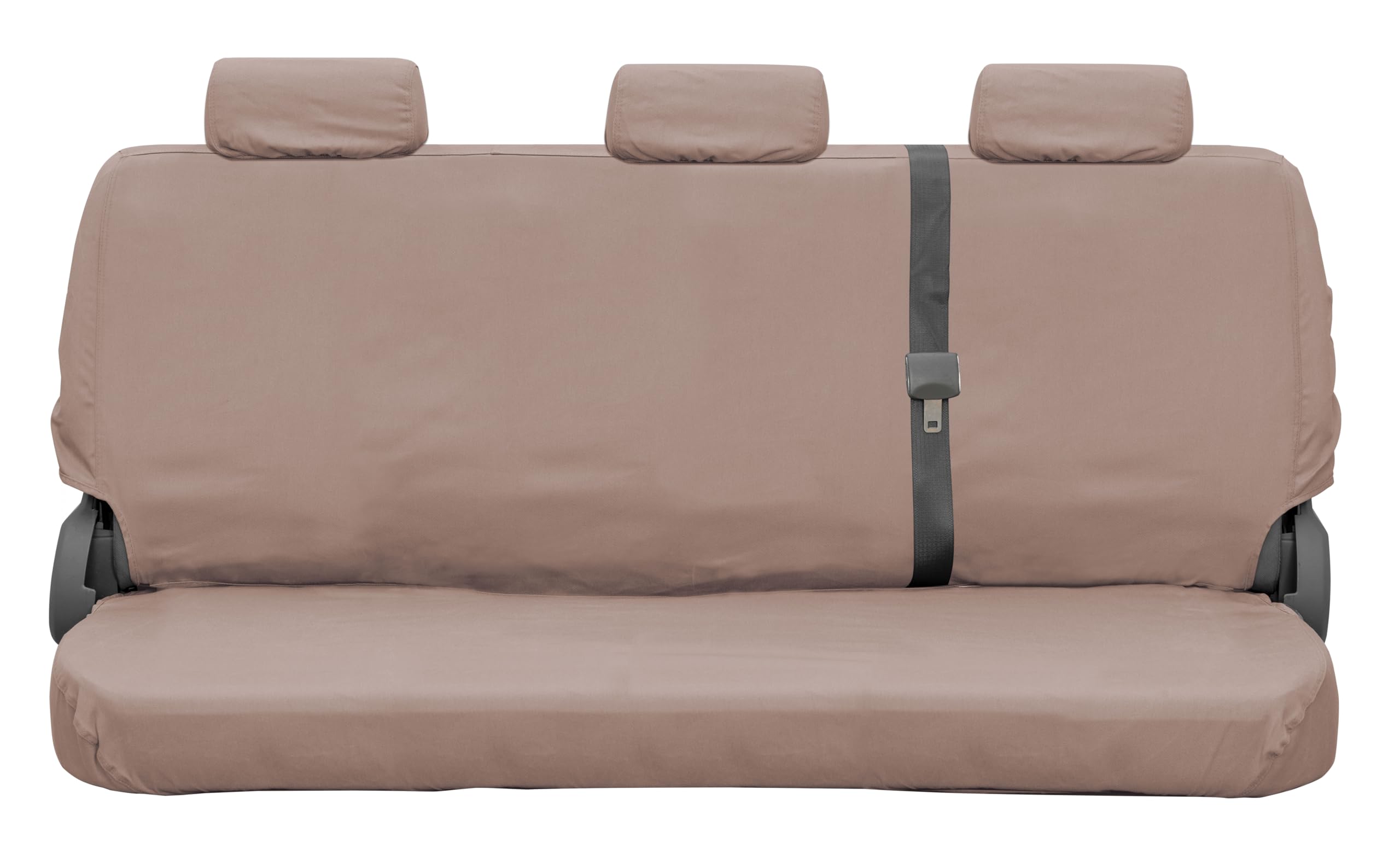 Covercraft Polycotton Custom Seat Covers | Fits 2024-2025 Ford Ranger (Excludes Raptor) | 2nd Row Solid Bench Seat, Taupe