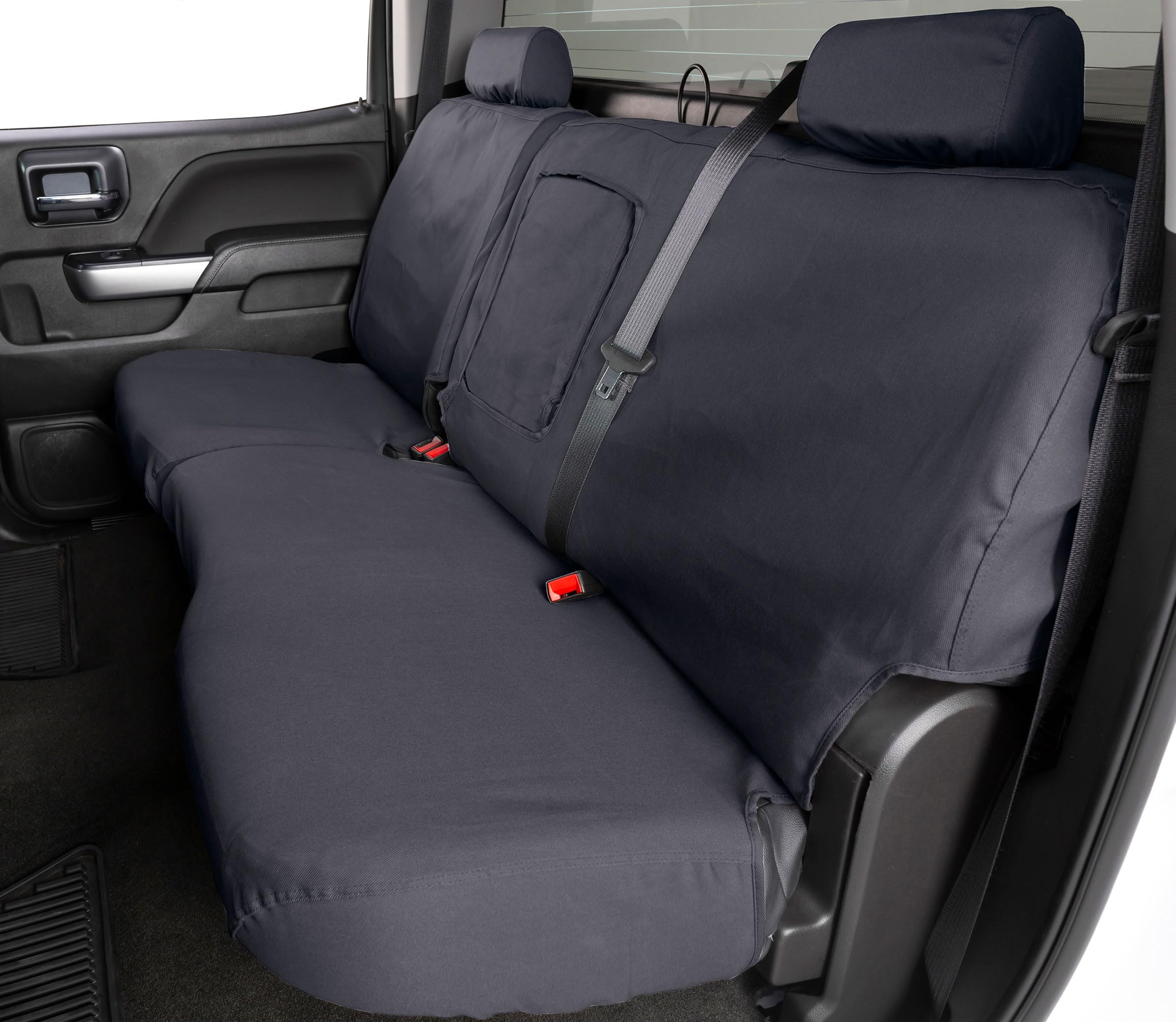 Covercraft Polycotton Custom Seat Covers | Fits 2022-2025 Nissan Pathfinder | 3rd Row 60/40 Bench Seat, Charcoal - Image 3