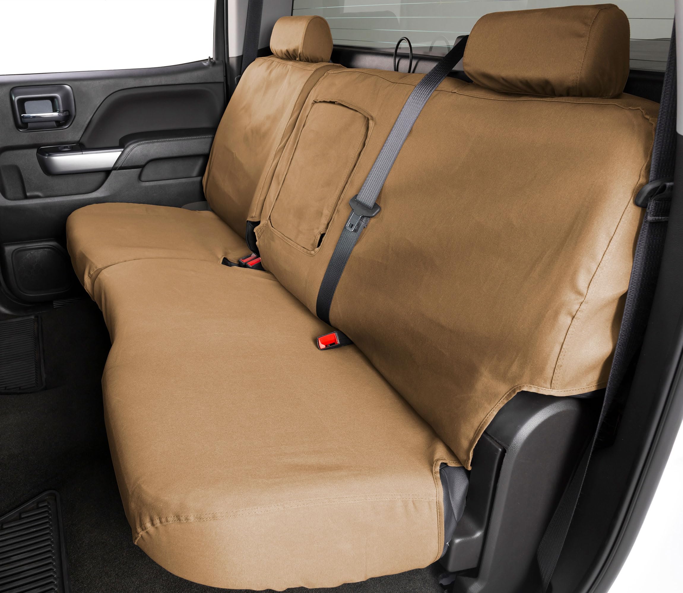 Covercraft Polycotton Custom Seat Covers | Fits 2024-2025 Ford Escape (Includes Hybrid) | 2nd Row 60/40 Bench Seat, Tan - Image 3