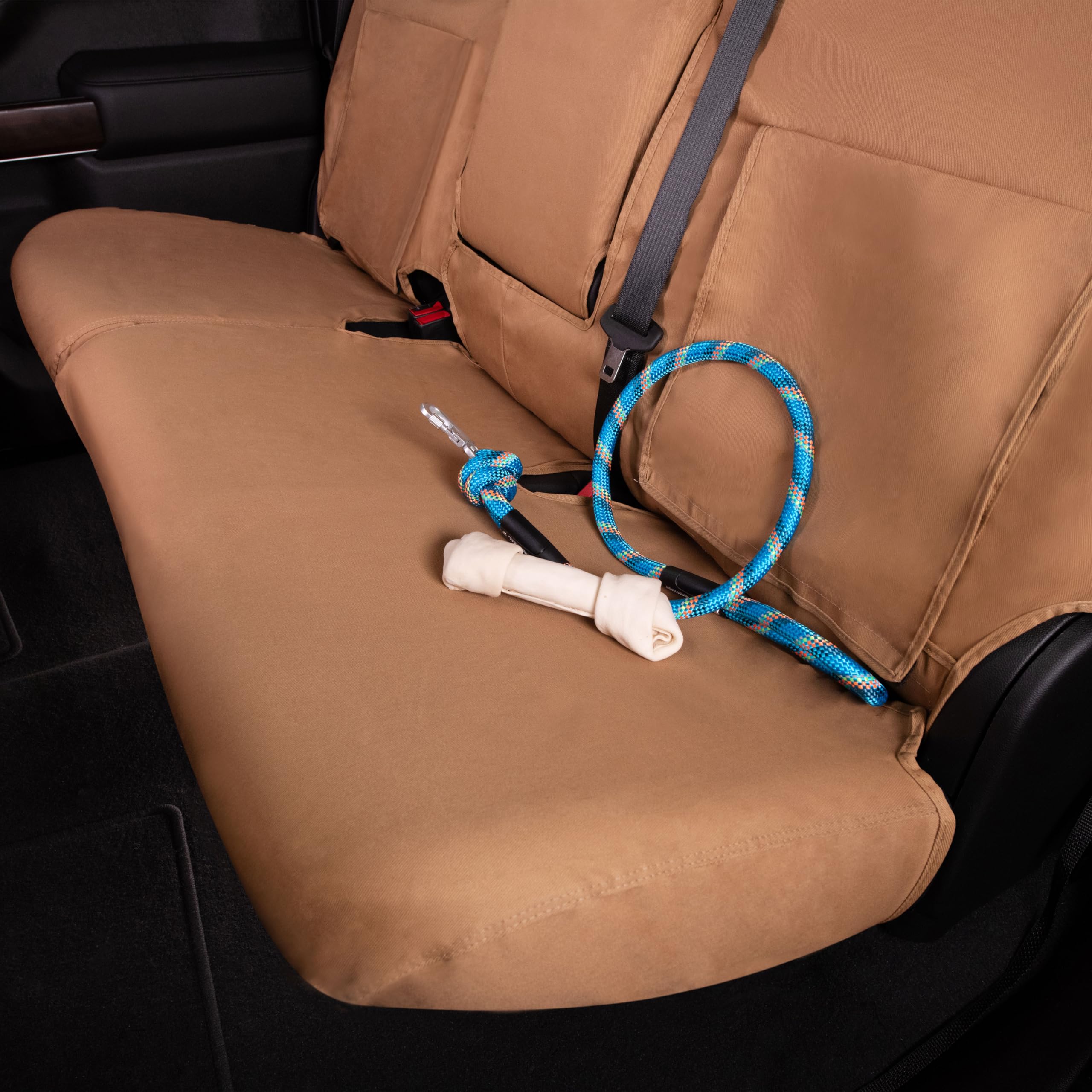 Covercraft Polycotton Custom Seat Covers | Fits 2024-2025 Ford Escape (Includes Hybrid) | 2nd Row 60/40 Bench Seat, Tan - Image 5