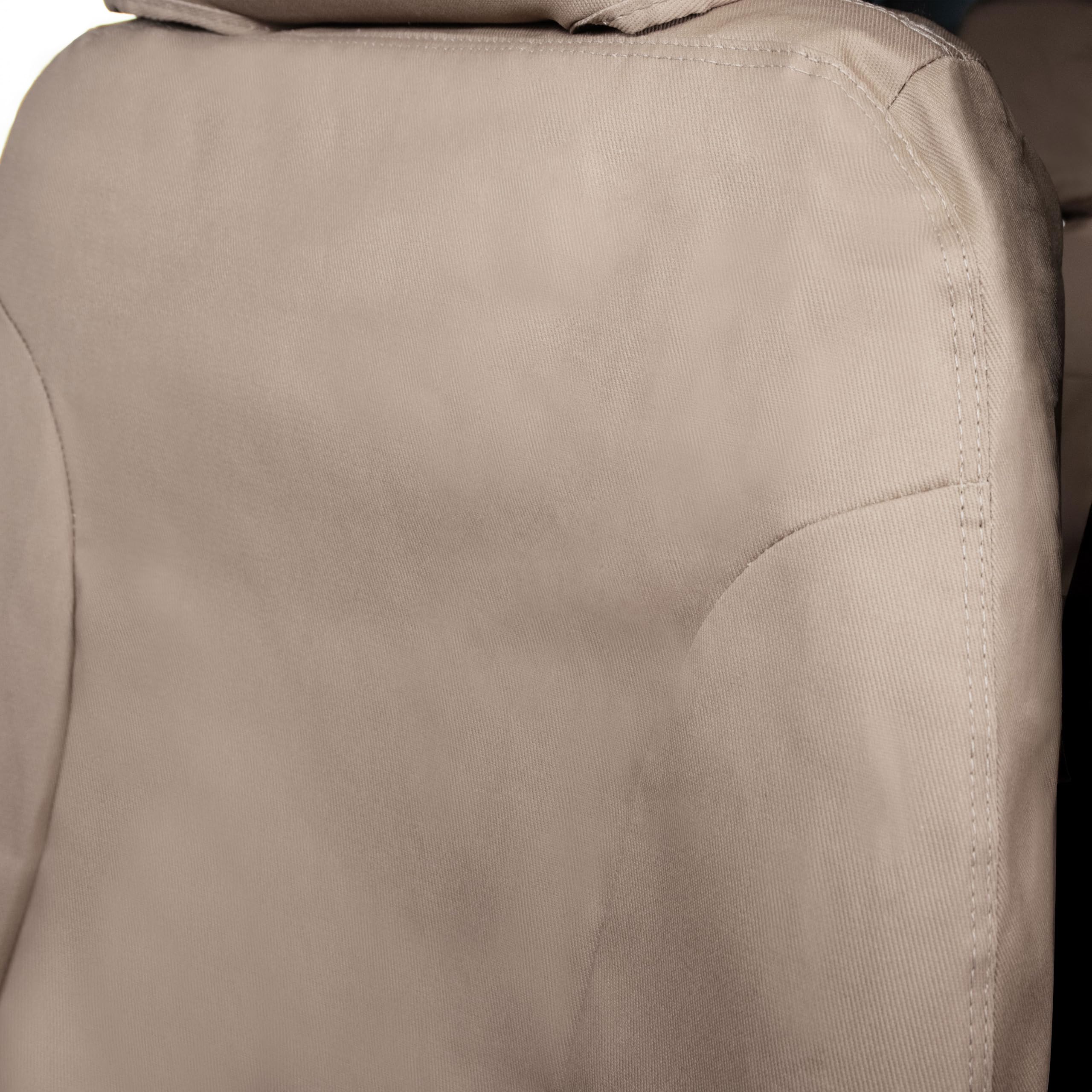 Covercraft Polycotton Custom Seat Covers | Fits 2024 Kia Sportage (Includes Hybrid) | 2nd Row 60/40 Bench Seat, Taupe - Image 4