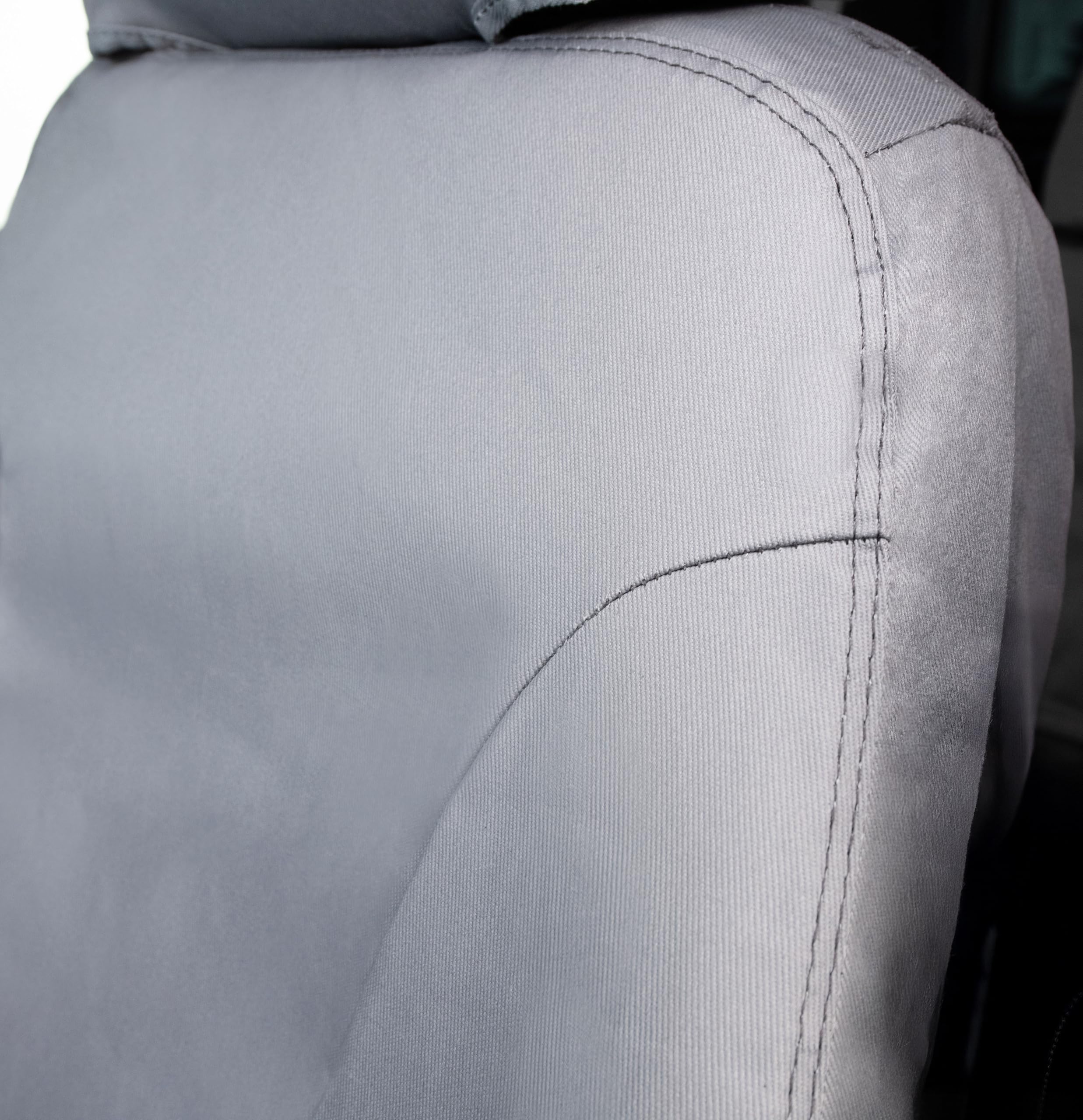 Covercraft Polycotton Custom Seat Covers | Fits 2022-2025 Nissan Pathfinder | 3rd Row 60/40 Bench Seat, Grey - Image 4