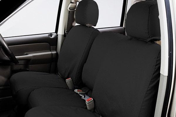 Covercraft Polycotton SeatSaver Custom Seat Covers | Fits 2010-2015 Mercedes-Benz Sprinter 2500/3500 | 1st Row Bucket Seats, Charcoal - Image 4