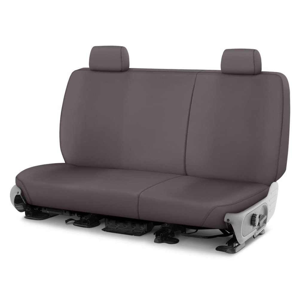 Covercraft Polycotton SeatSaver Custom Seat Covers | Fits 2011-2016 Ford F-250/F-350 & 2015-2016 F-450/F-550 Crew Cab | 2nd Row 60/40 Bench Seat, Grey