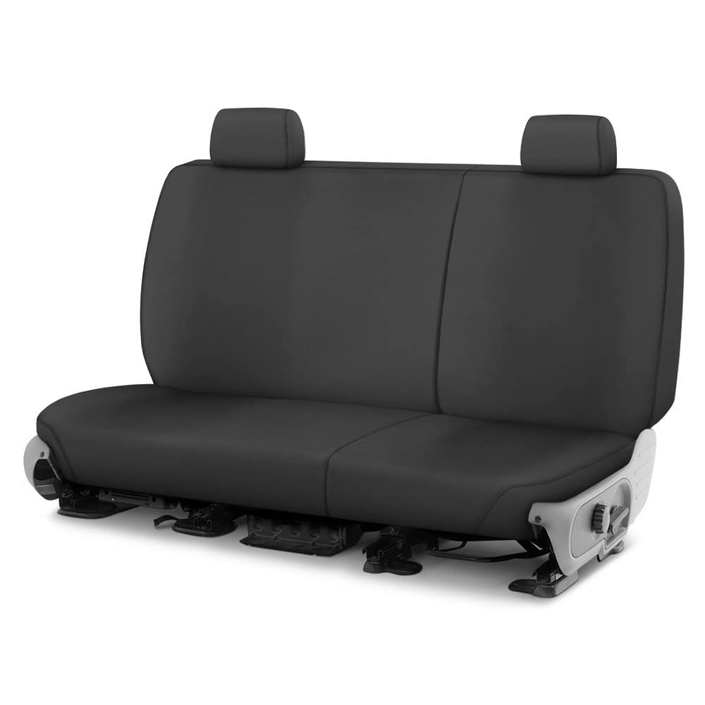 Covercraft Polycotton Custom Seat Covers | Fits 2011-2016 Ford F-250/F-350 & 2015-2016 F-450/F-550 Crew Cab | 2nd Row 60/40 Bench Seat, Charcoal