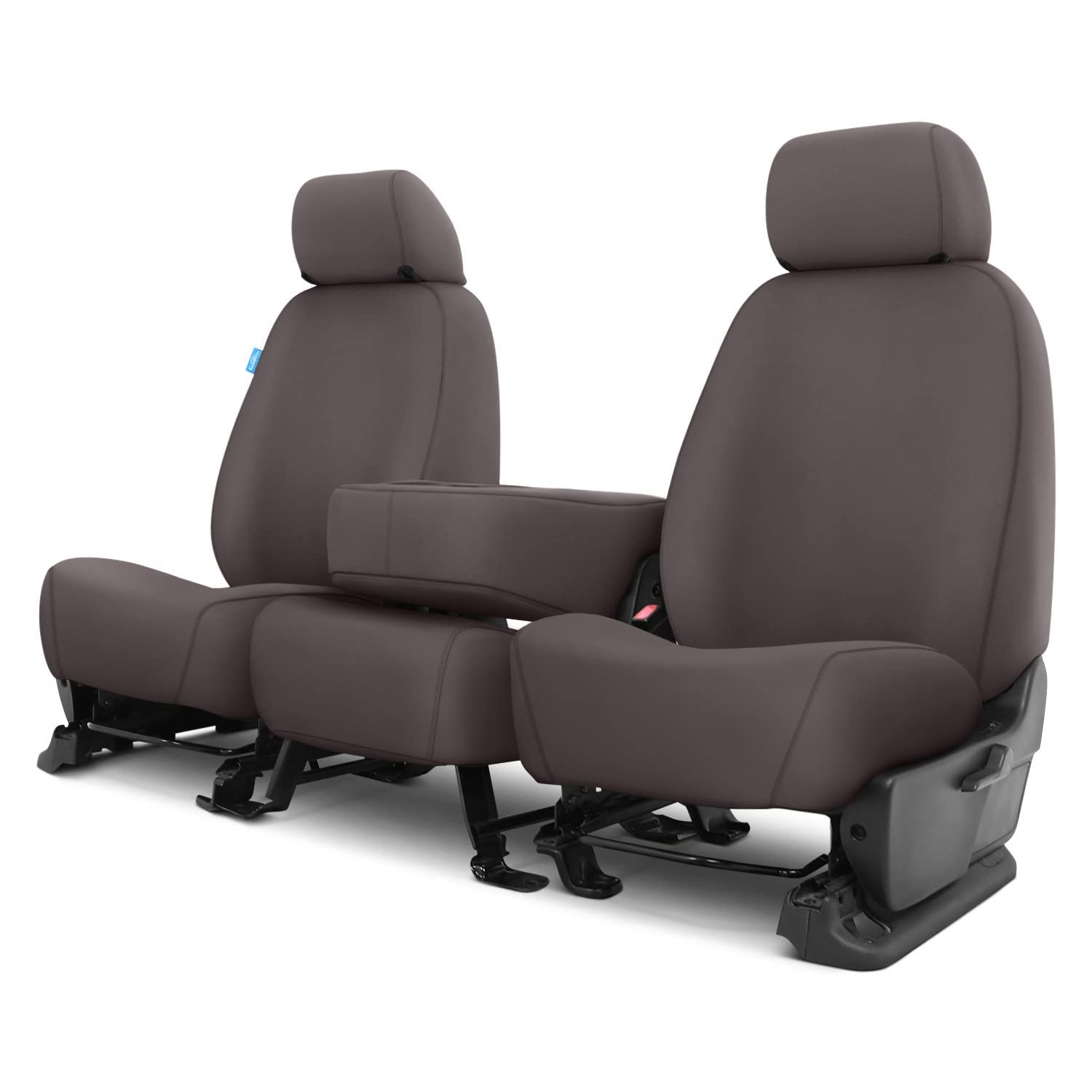 Covercraft Polycotton SeatSaver Custom Seat Covers | Fits 2019-2020 Ford F-150, 2019-2022 F-250/F-350/F-450/F-550 | 1st 40/20/40 Bench Seat, Grey