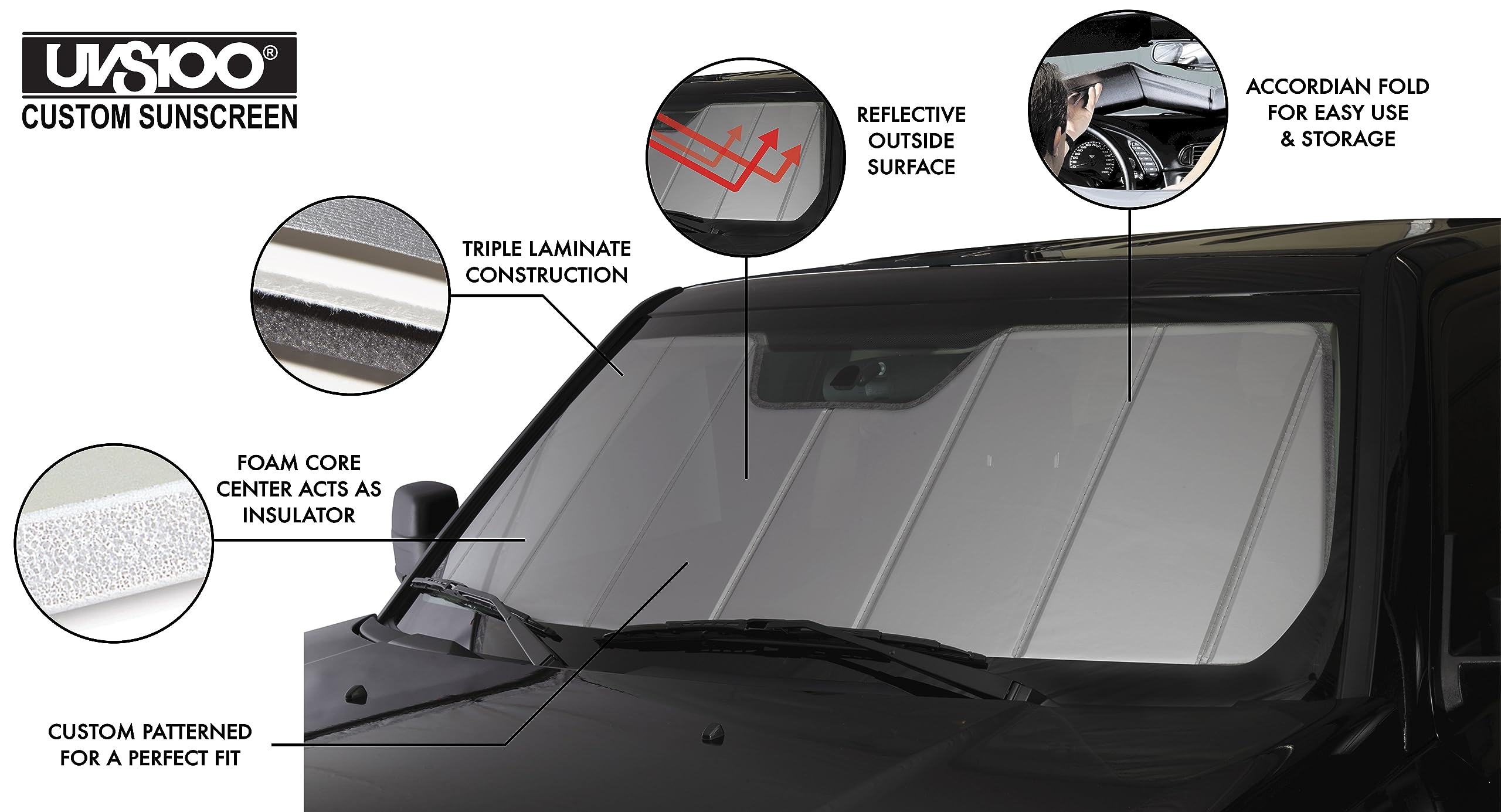Covercraft UVS100 Custom Sunscreen | Fits 2016-2020 Kia Optima | Silver - Image 3