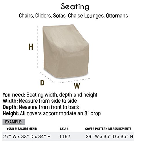 Protective Covers 1120-TN Oversized Wicker Chair Cover, Tan (36"Wx41"Lx41"H) - Image 4